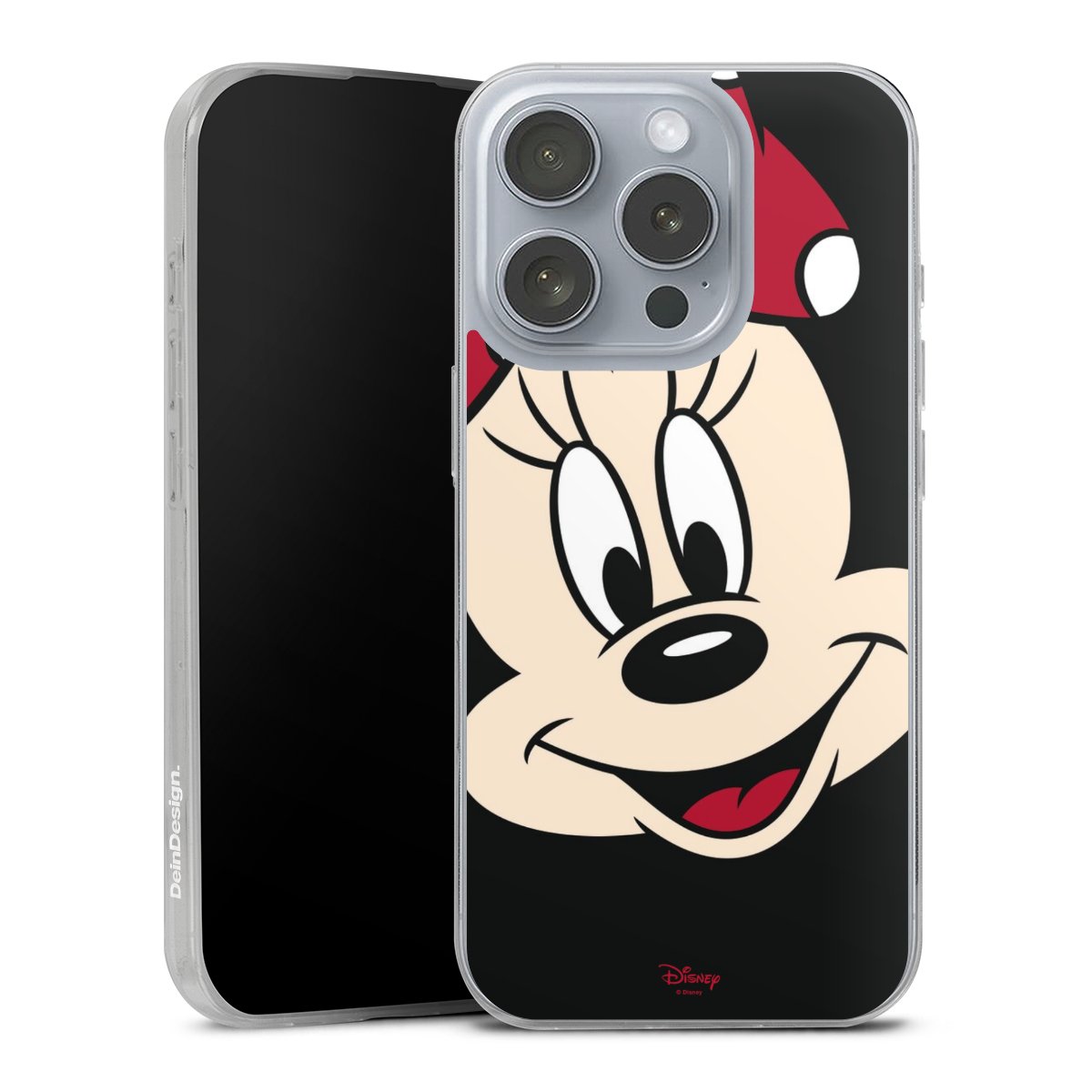 iPhone 16 Pro Handy Slim Case extra dünn Silikon Handyhülle transparent Hülle Minnie Mouse Official Licensed Product Disney Silikon Slim Case