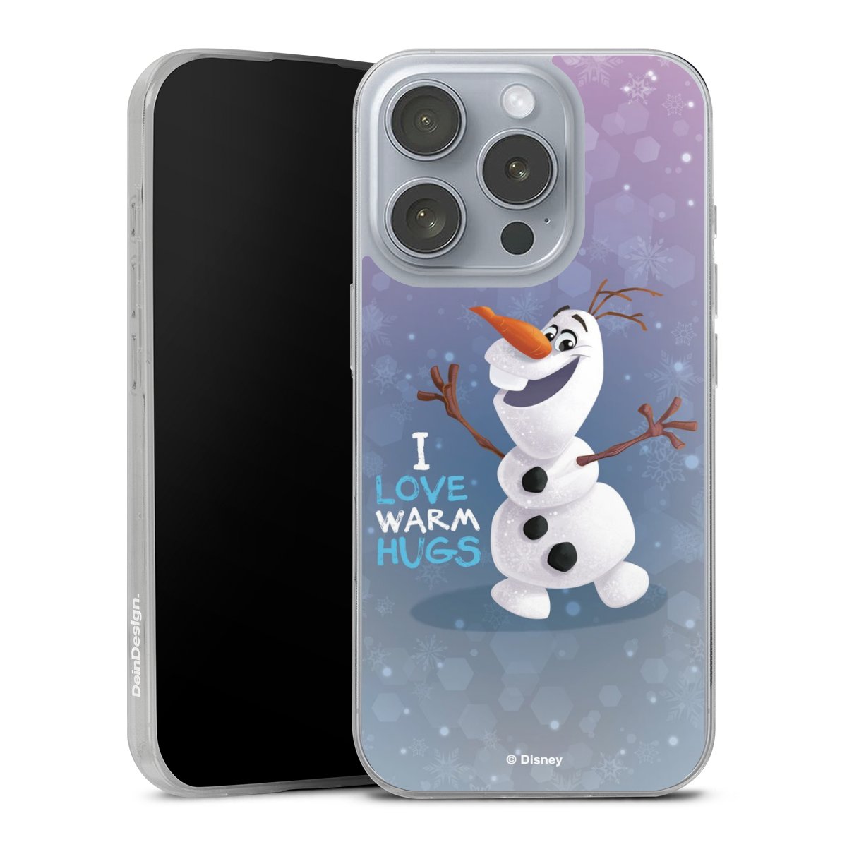 iPhone 16 Pro Handy Slim Case extra dünn Silikon Handyhülle transparent Hülle Frozen Frozen Olaf Official Licensed Product Silikon Slim Case