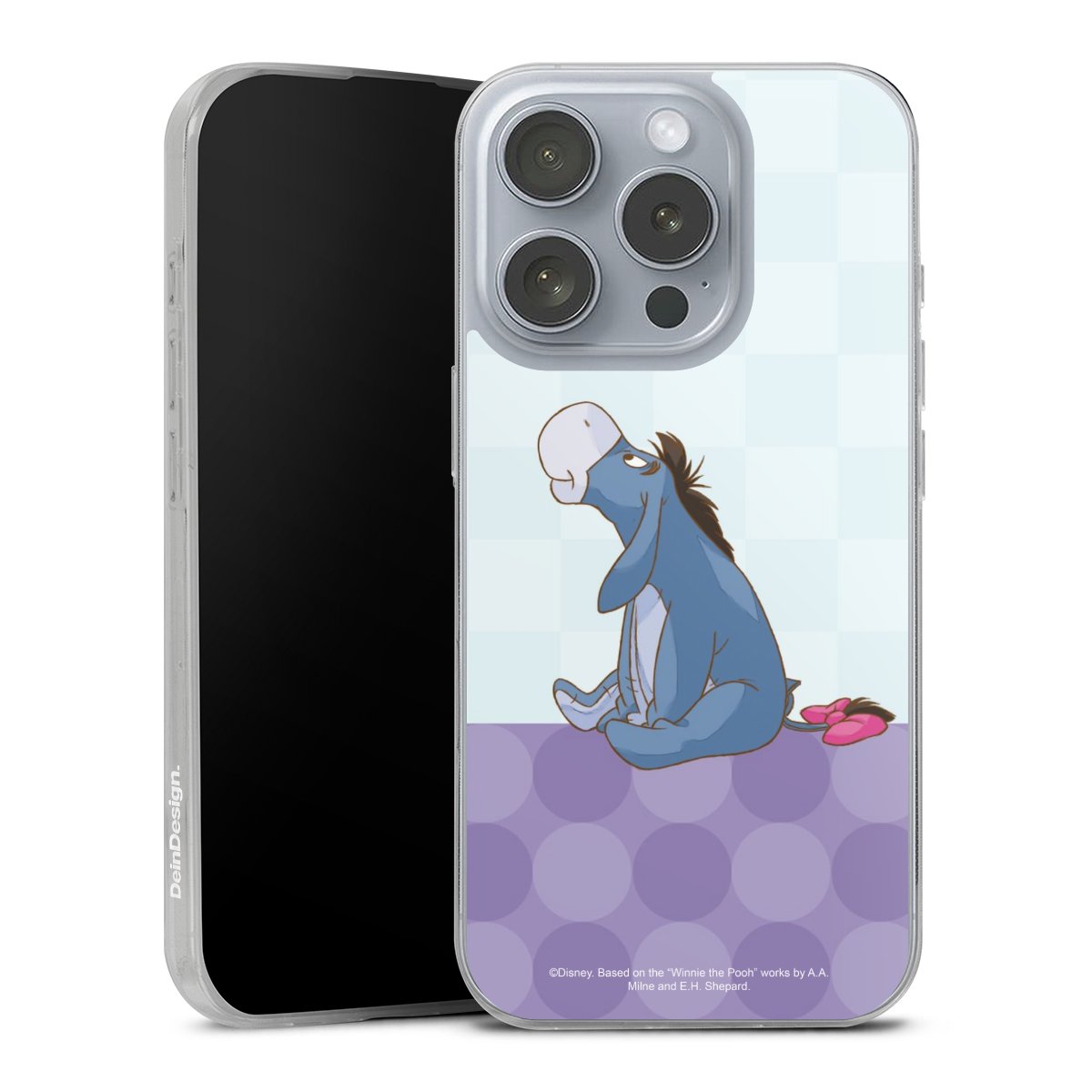 iPhone 16 Pro Handy Slim Case extra dünn Silikon Handyhülle transparent Hülle Disney Donkey Winnie The Pooh Silikon Slim Case