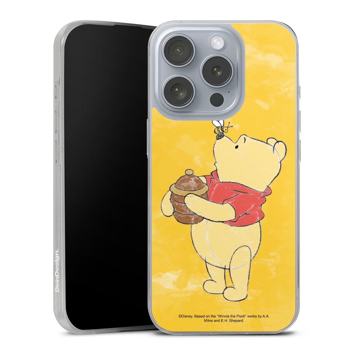 iPhone 16 Pro Handy Slim Case extra dünn Silikon Handyhülle transparent Hülle Official Licensed Product Winnie The Pooh Disney Silikon Slim Case