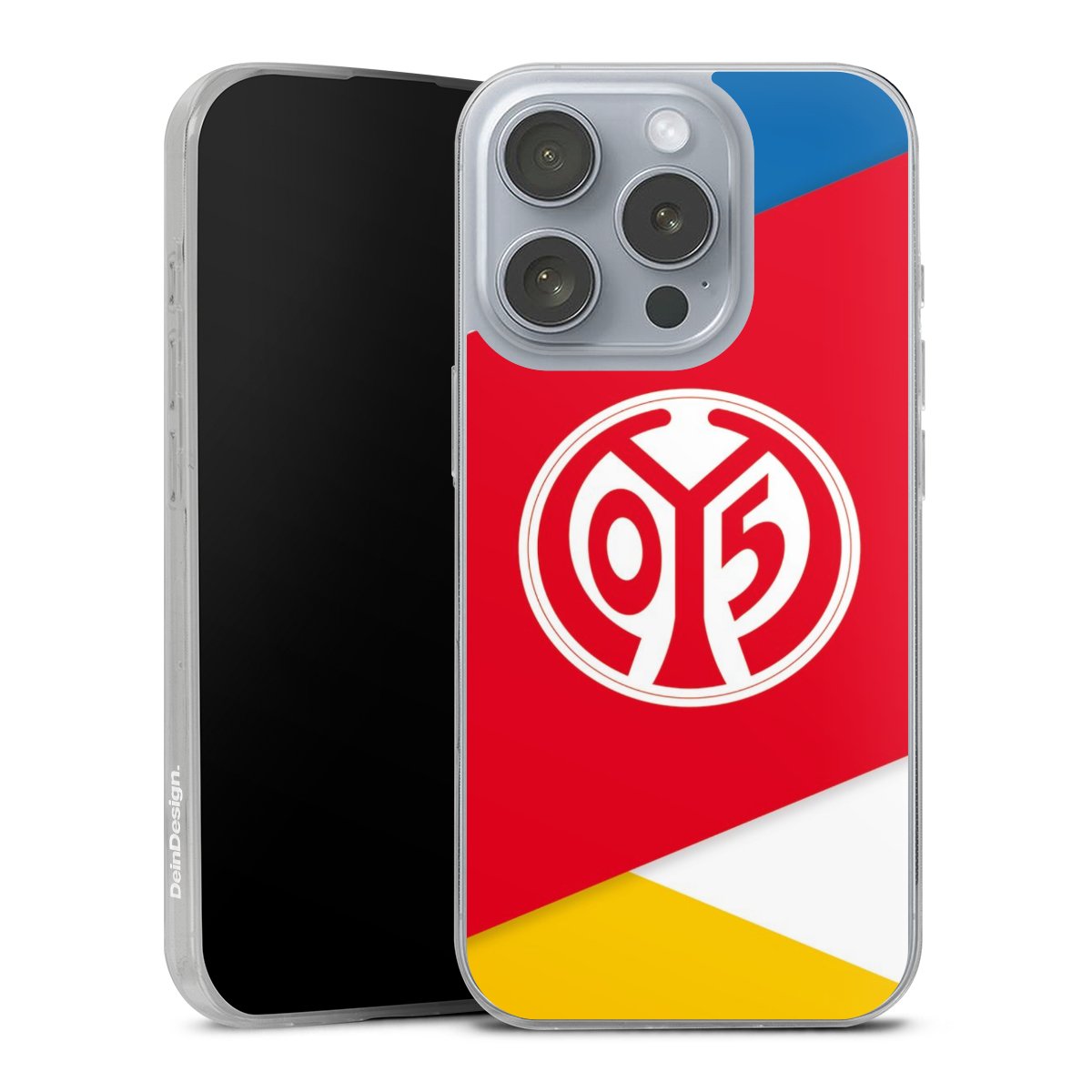 iPhone 16 Pro Handy Slim Case extra dünn Silikon Handyhülle transparent Hülle Official Licensed Product Soccer 1. Fsv Mainz 05 E.V. Silikon Slim Case