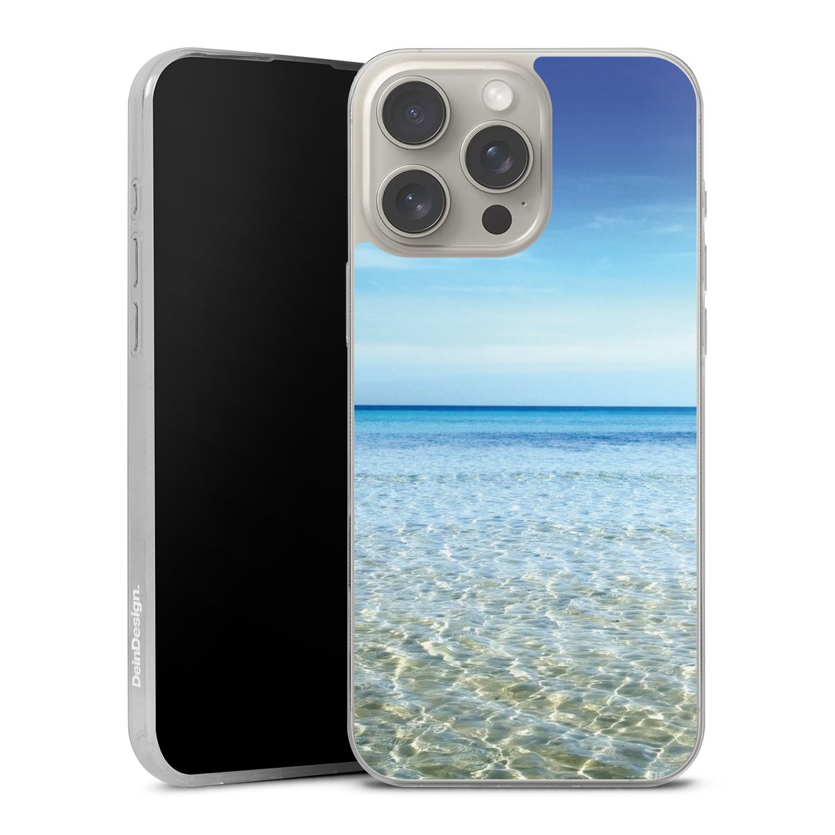 iPhone 16 Pro Max Handy Slim Case extra dünn Silikon Handyhülle transparent Hülle Urlaub Sky Ocean Silikon Slim Case