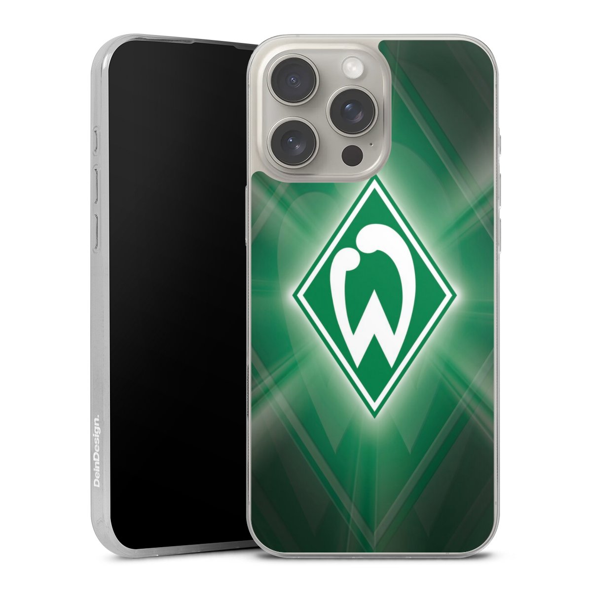 iPhone 16 Pro Max Handy Slim Case extra dünn Silikon Handyhülle transparent Hülle Sv Werder Bremen Official Licensed Product Coat Of Arms Silikon Slim Case