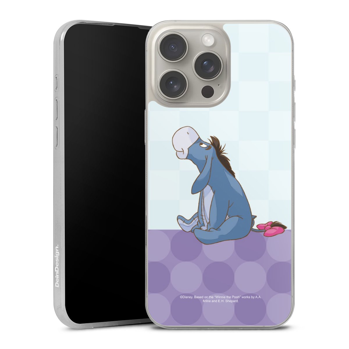 iPhone 16 Pro Max Handy Slim Case extra dünn Silikon Handyhülle transparent Hülle Disney Donkey Winnie The Pooh Silikon Slim Case