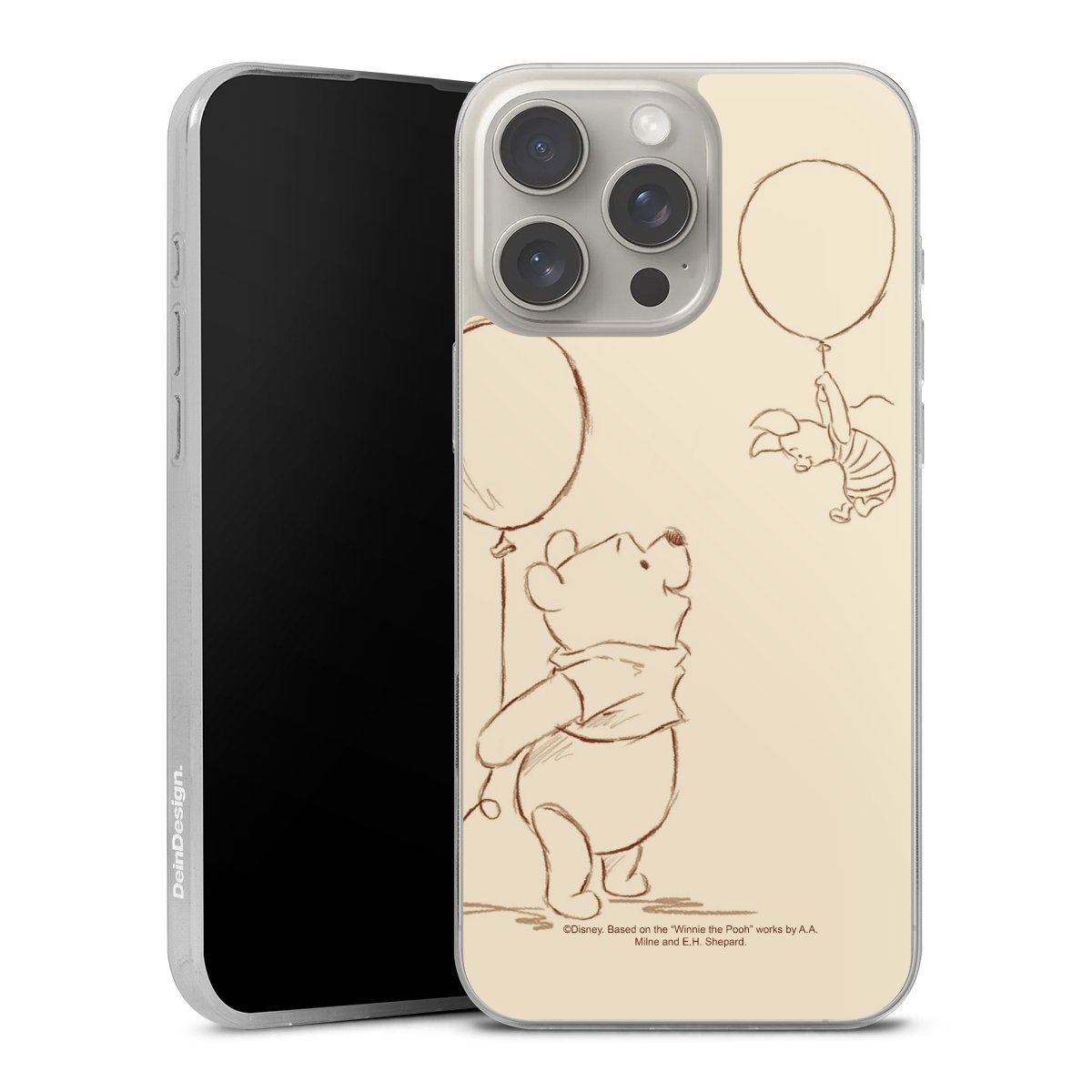 iPhone 16 Pro Max Handy Slim Case extra dünn Silikon Handyhülle transparent Hülle Official Licensed Product Winnie The Pooh Disney Silikon Slim Case