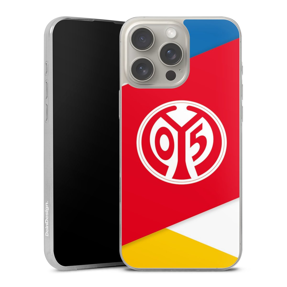 iPhone 16 Pro Max Handy Slim Case extra dünn Silikon Handyhülle transparent Hülle Official Licensed Product Soccer 1. Fsv Mainz 05 E.V. Silikon Slim Case