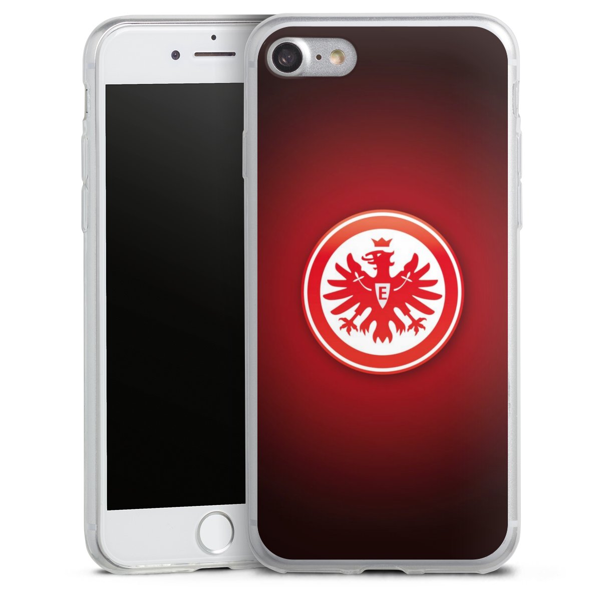 iPhone SE (2020) Handy Slim Case extra dünn Silikon Handyhülle transparent Hülle Eintracht Frankfurt Official Licensed Product Coat Of Arms Silikon Slim Case