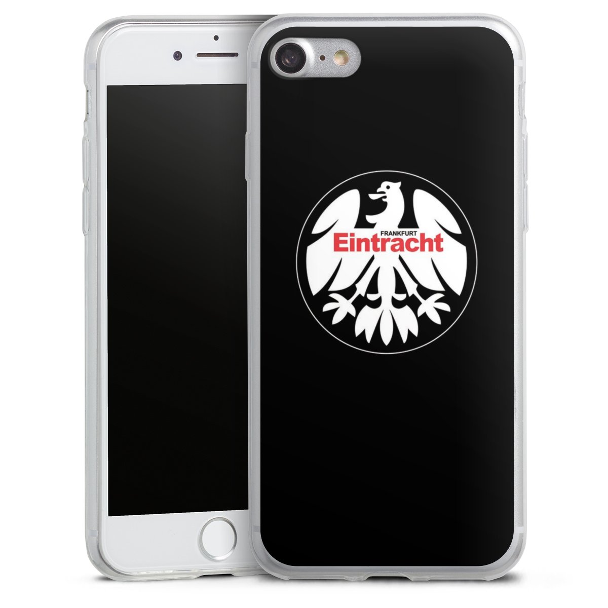 iPhone SE (2020) Handy Slim Case extra dünn Silikon Handyhülle transparent Hülle Official Licensed Product Eintracht Frankfurt Sge Silikon Slim Case