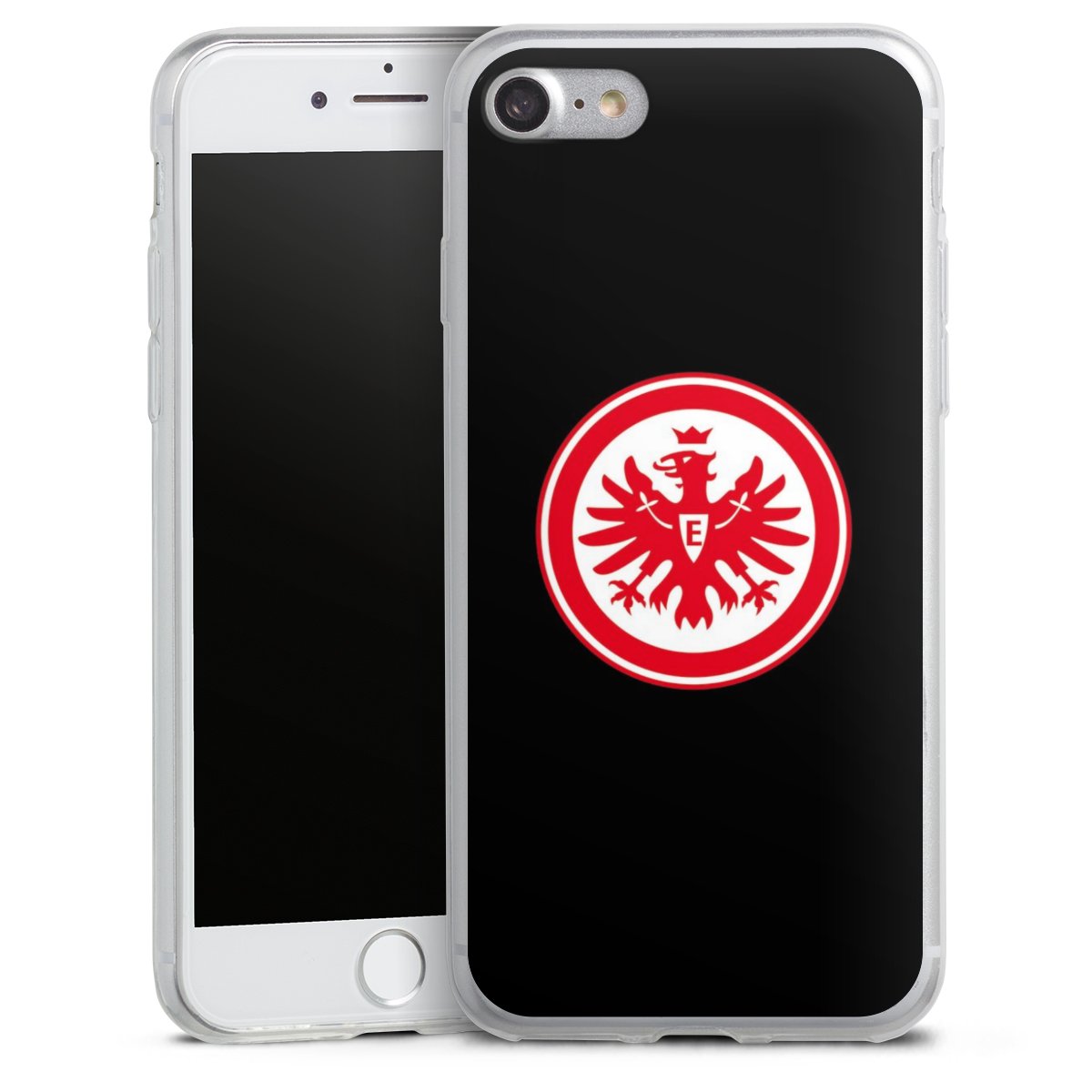 iPhone SE (2020) Handy Slim Case extra dünn Silikon Handyhülle transparent Hülle Eintracht Frankfurt Sge Eagle Silikon Slim Case