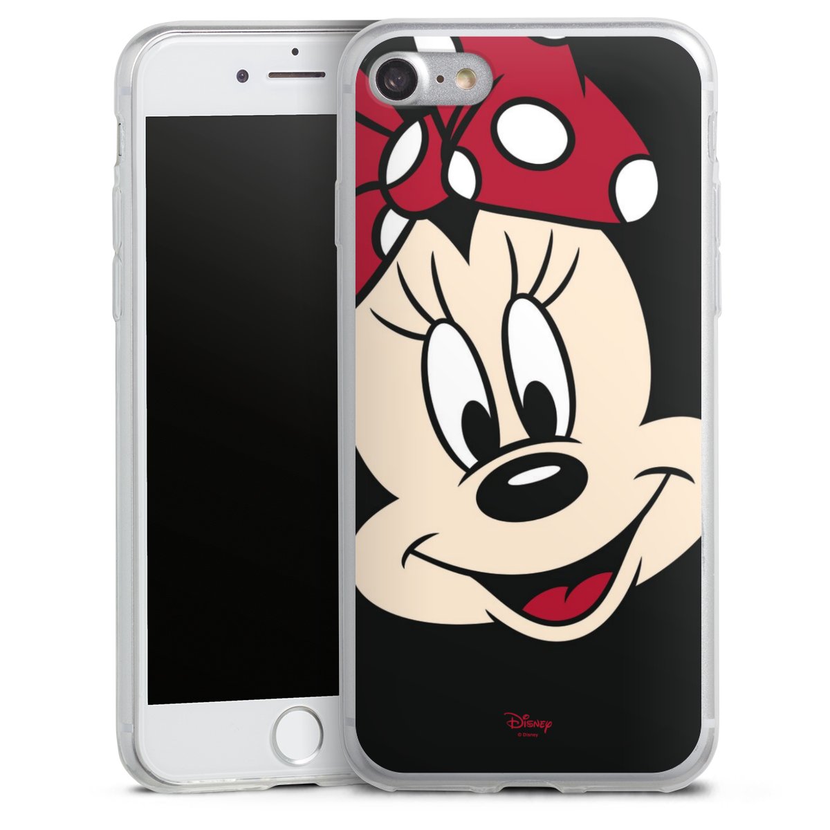 iPhone SE (2020) Handy Slim Case extra dünn Silikon Handyhülle transparent Hülle Minnie Mouse Official Licensed Product Disney Silikon Slim Case