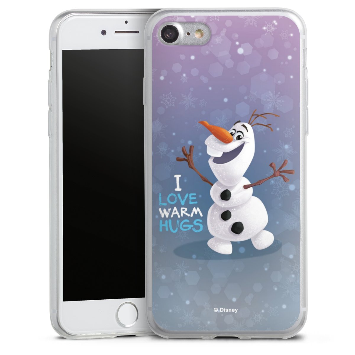 iPhone SE (2020) Handy Slim Case extra dünn Silikon Handyhülle transparent Hülle Frozen Frozen Olaf Official Licensed Product Silikon Slim Case