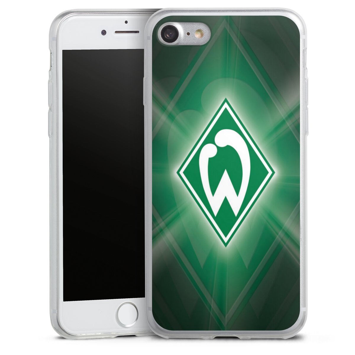 iPhone SE (2020) Handy Slim Case extra dünn Silikon Handyhülle transparent Hülle Sv Werder Bremen Official Licensed Product Coat Of Arms Silikon Slim Case