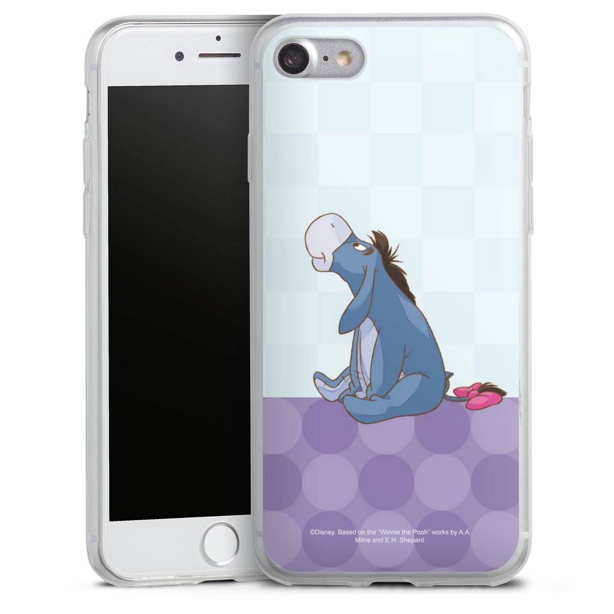 iPhone SE (2022) Handy Slim Case extra dünn Silikon Handyhülle transparent Hülle Disney Donkey Winnie The Pooh Silikon Slim Case