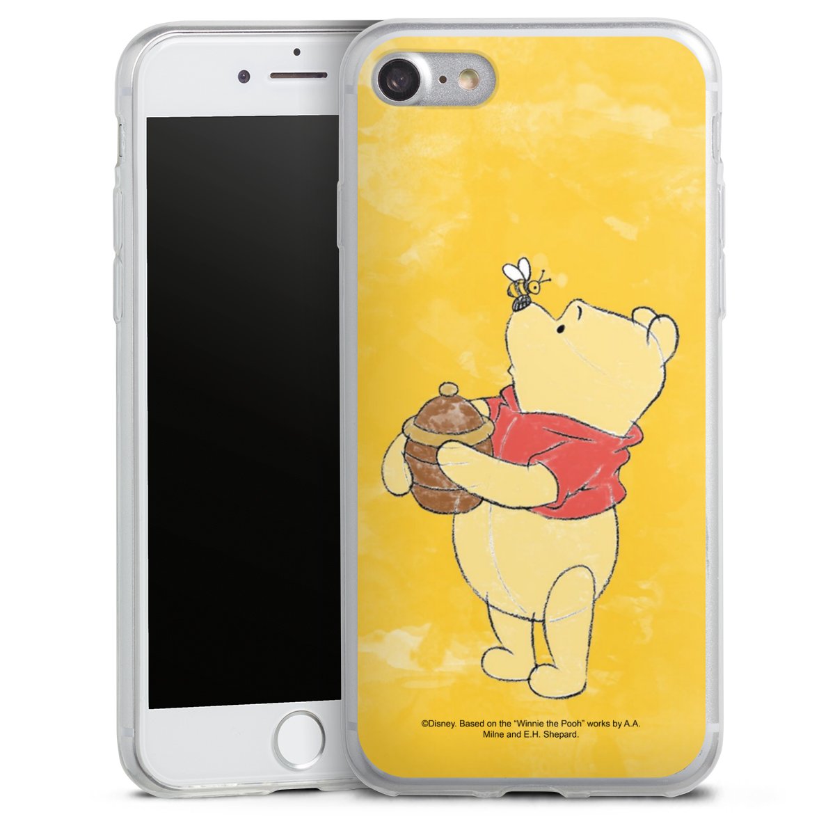 iPhone SE (2020) Handy Slim Case extra dünn Silikon Handyhülle transparent Hülle Official Licensed Product Winnie The Pooh Disney Silikon Slim Case