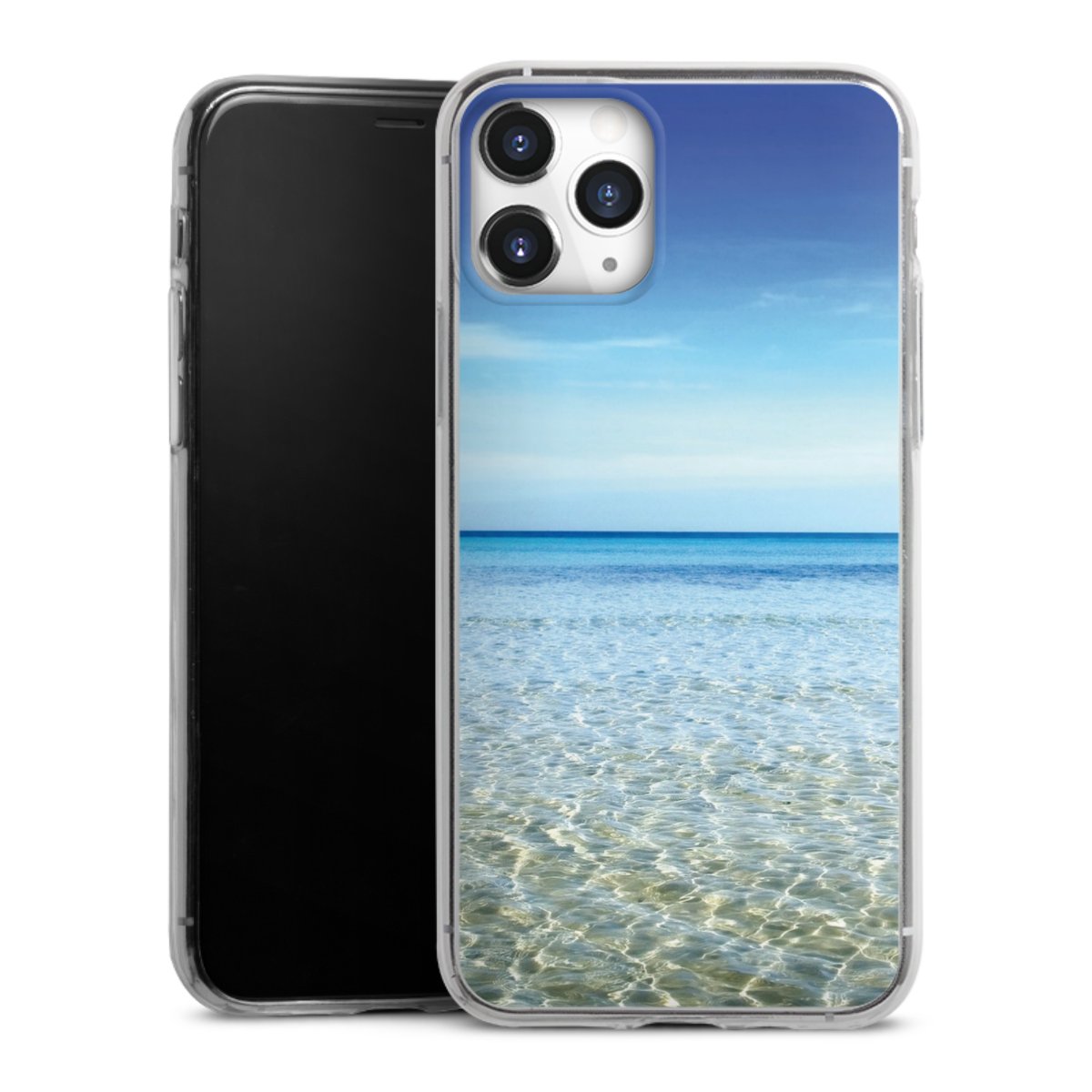 iPhone 11 Pro Handy Slim Case extra dünn Silikon Handyhülle transparent Hülle Urlaub Sky Ocean Silikon Slim Case