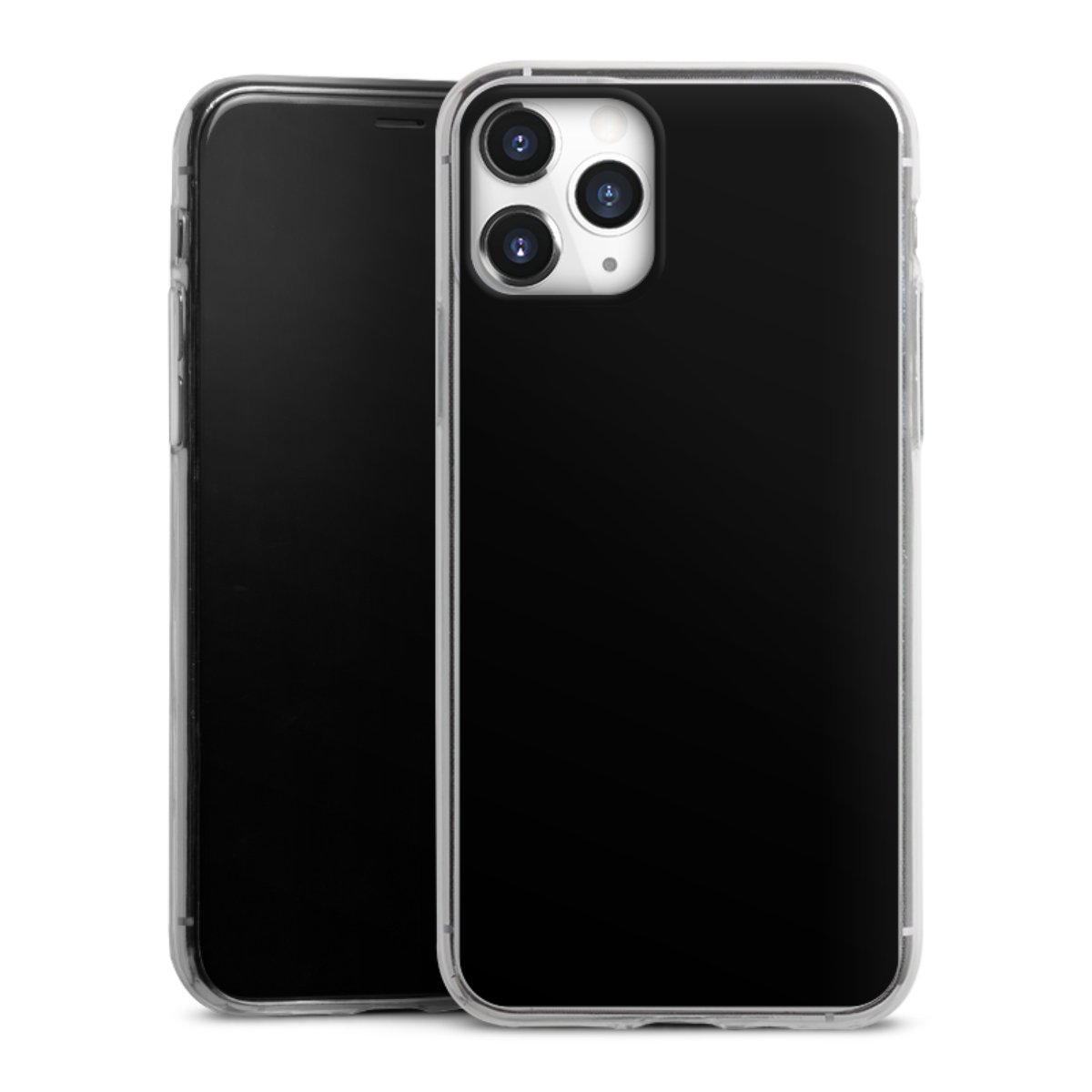 iPhone 11 Pro Handy Slim Case extra dünn Silikon Handyhülle transparent Hülle Black Colour Unicoloured Silikon Slim Case