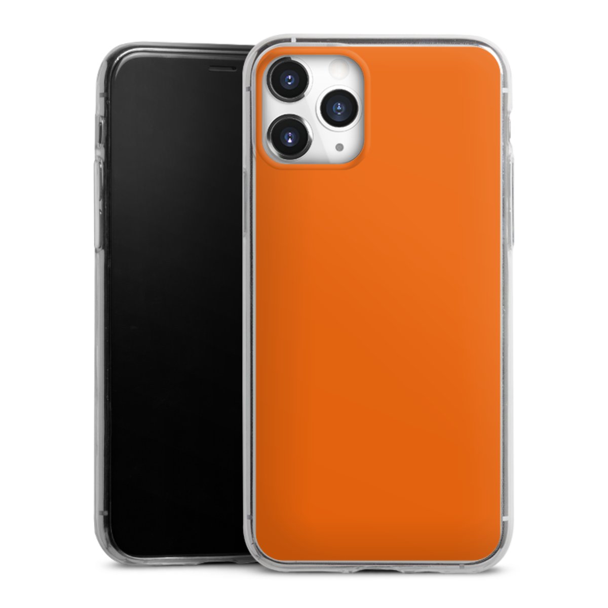 iPhone 11 Pro Handy Slim Case extra dünn Silikon Handyhülle transparent Hülle Orange Colour Unicoloured Silikon Slim Case