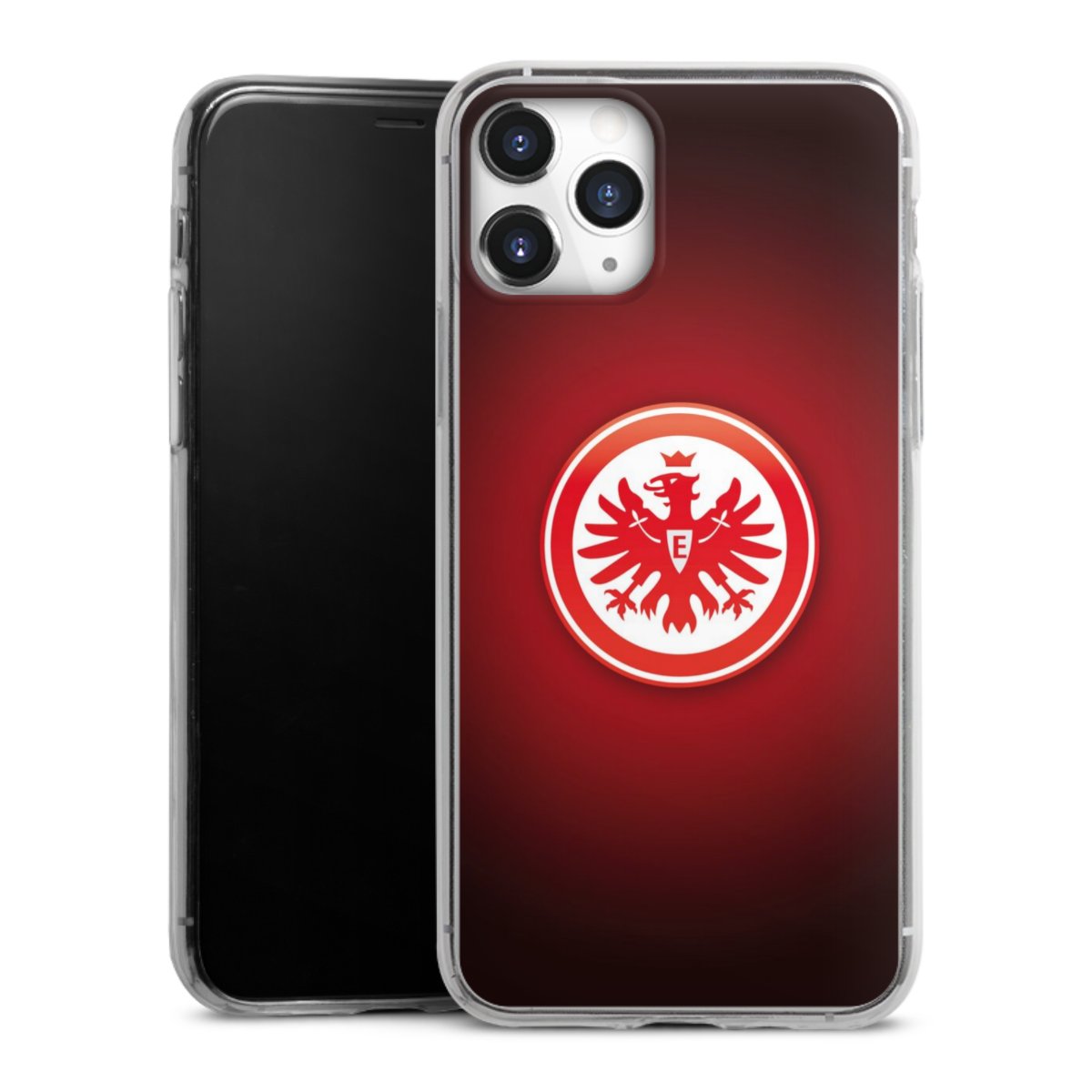 iPhone 11 Pro Handy Slim Case extra dünn Silikon Handyhülle transparent Hülle Eintracht Frankfurt Official Licensed Product Coat Of Arms Silikon Slim Case