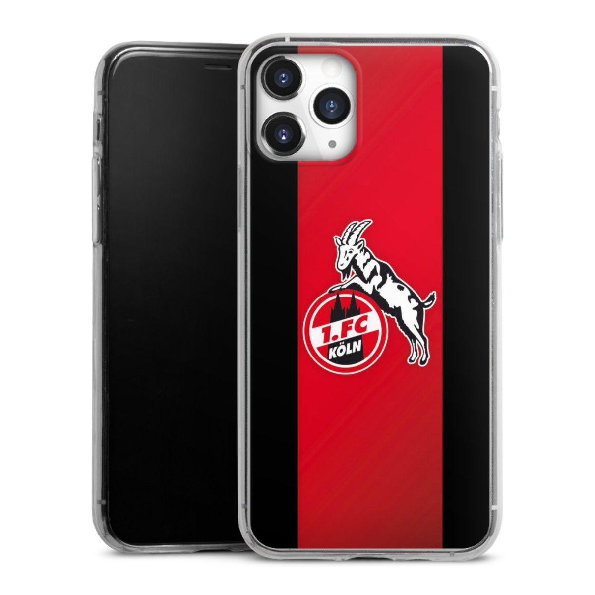 iPhone 11 Pro Handy Slim Case extra dünn Silikon Handyhülle transparent Hülle Official Licensed Product Billy Goat Hennes 1. Fc Köln Silikon Slim Case