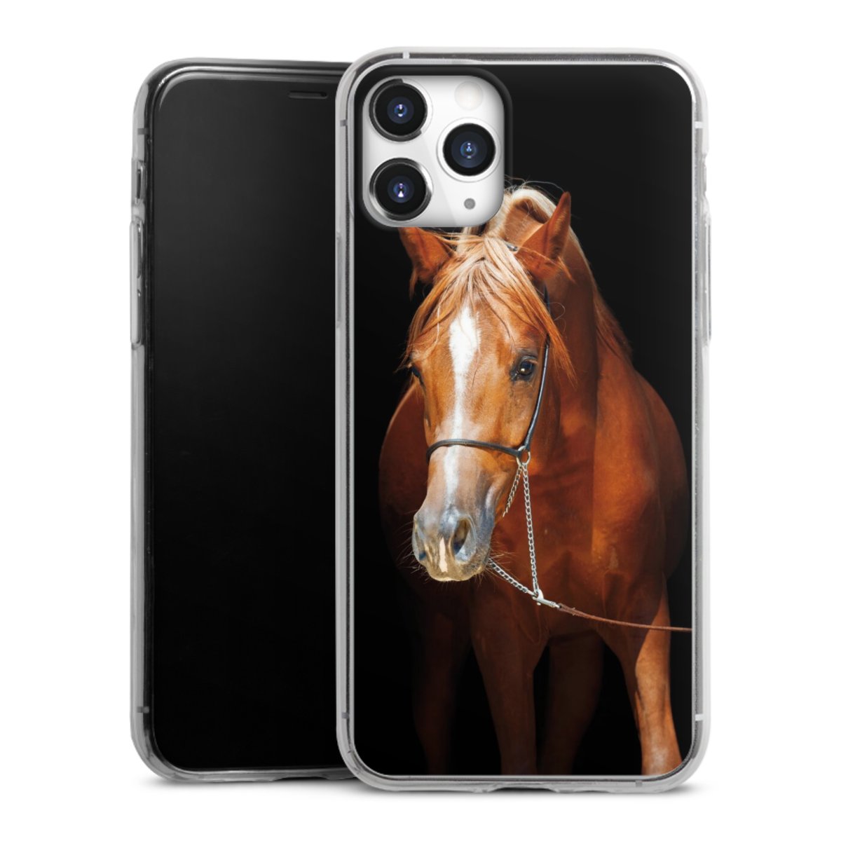 iPhone 11 Pro Handy Slim Case extra dünn Silikon Handyhülle transparent Hülle Mare Horse Hobby Silikon Slim Case