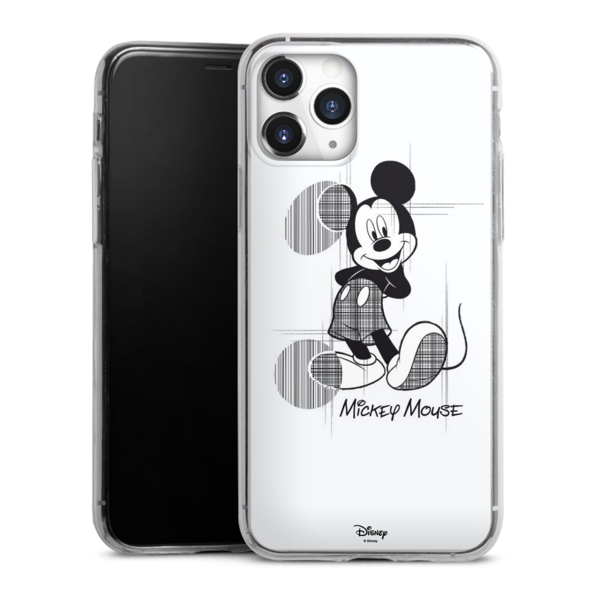 iPhone 11 Pro Handy Slim Case extra dünn Silikon Handyhülle transparent Hülle Disney Official Licensed Product Mickey Mouse Silikon Slim Case