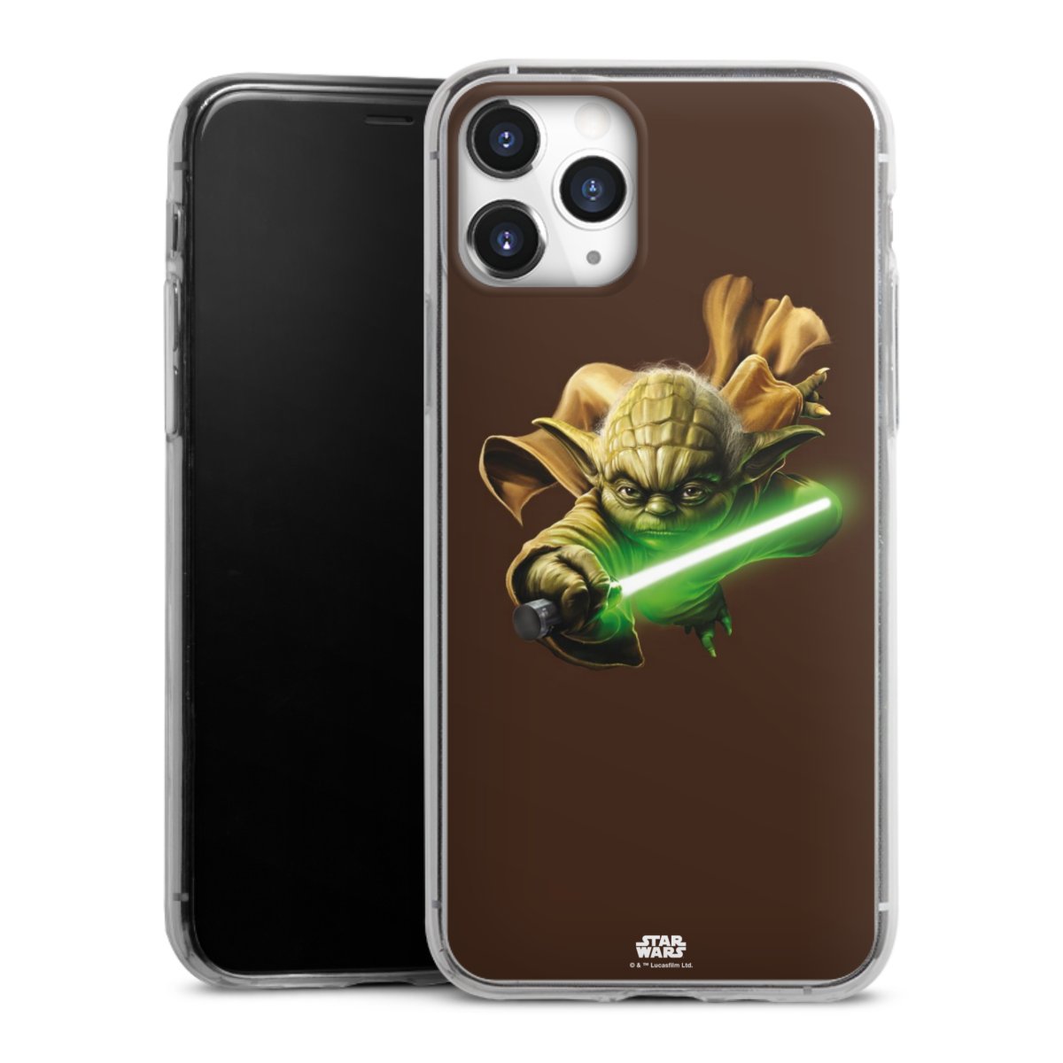 iPhone 11 Pro Handy Slim Case extra dünn Silikon Handyhülle transparent Hülle Yoda Merchandise Star Wars Silikon Slim Case