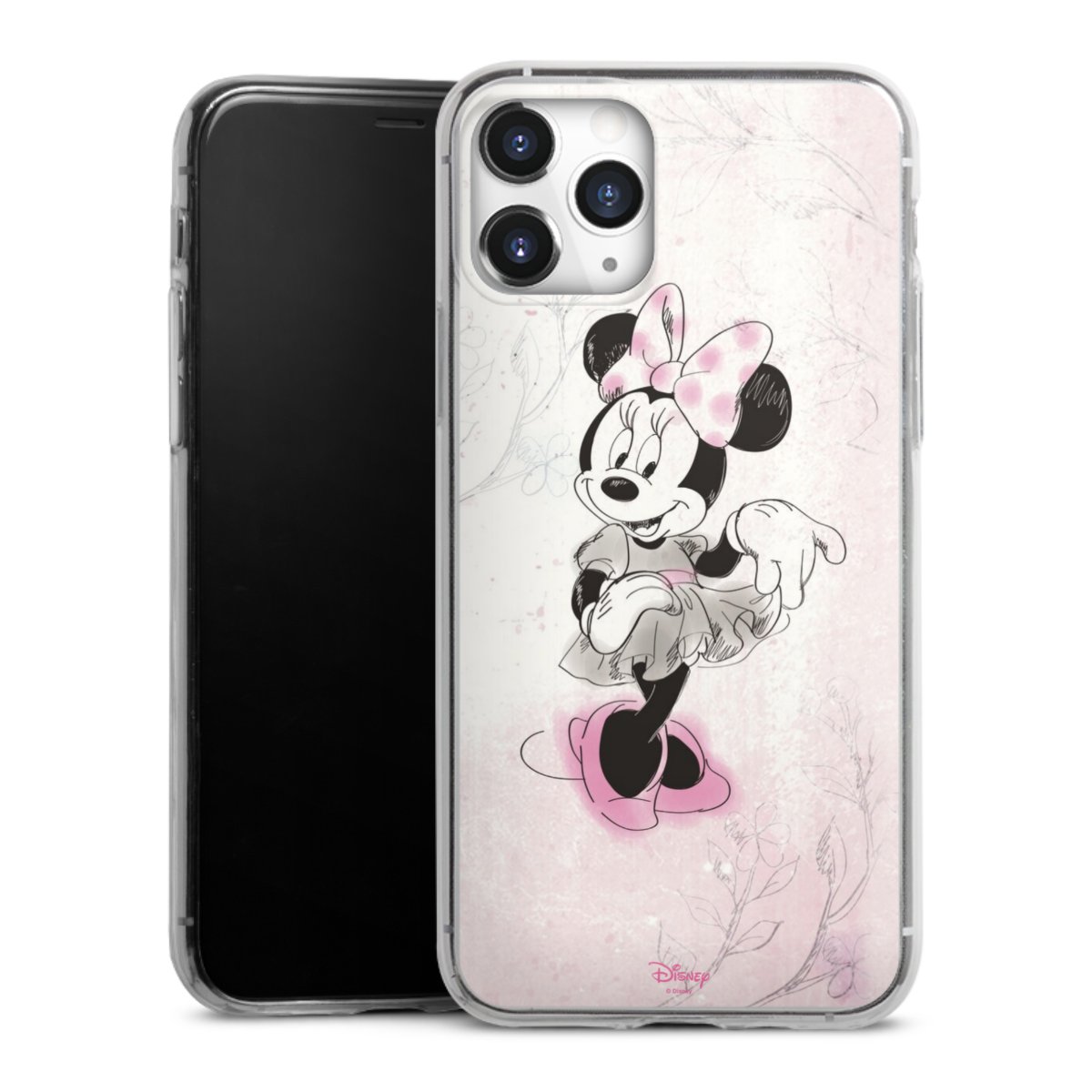 iPhone 11 Pro Handy Slim Case extra dünn Silikon Handyhülle transparent Hülle Disney Minnie Mouse Vintage Silikon Slim Case