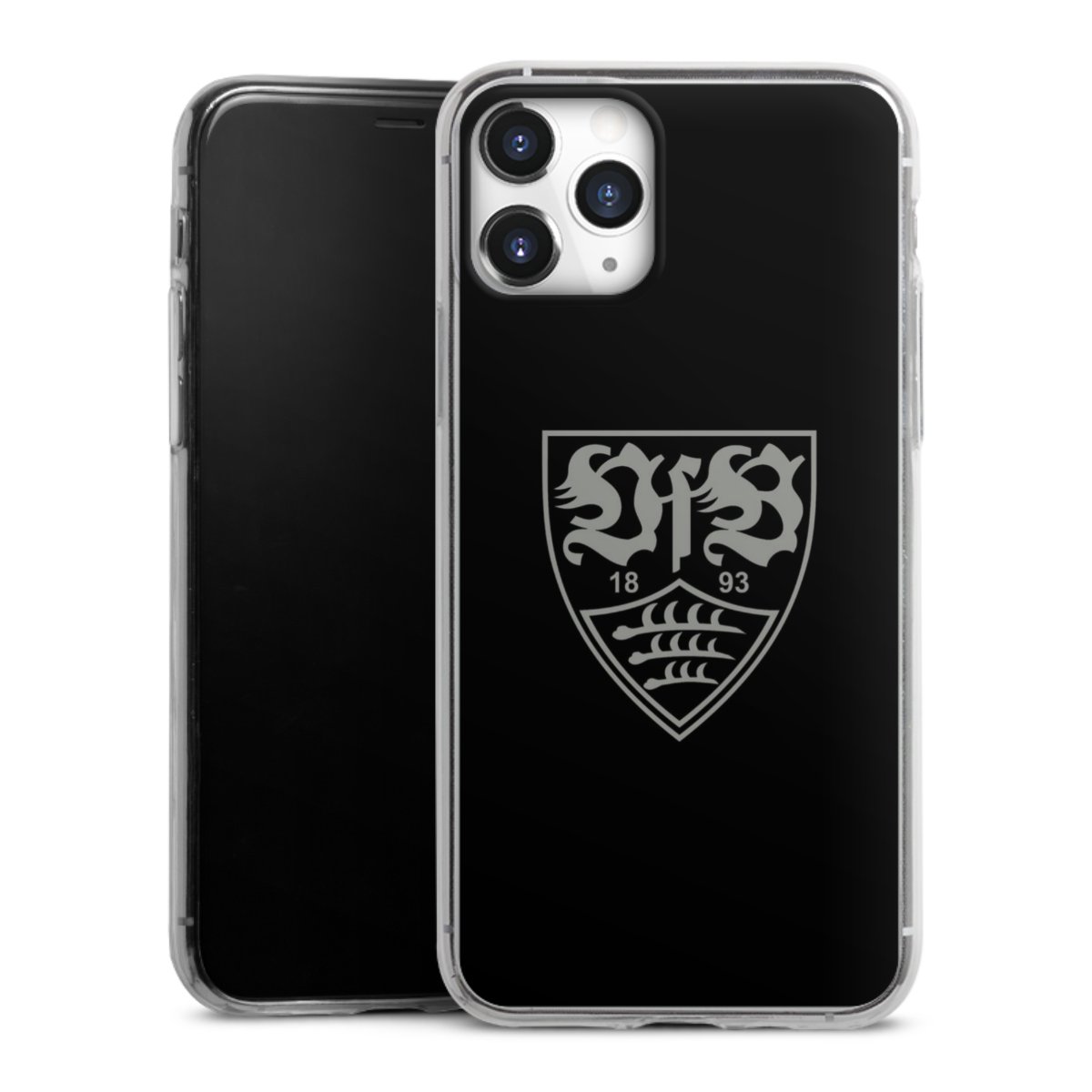 iPhone 11 Pro Handy Slim Case extra dünn Silikon Handyhülle transparent Hülle Official Licensed Product Vfb Stuttgart Silikon Slim Case