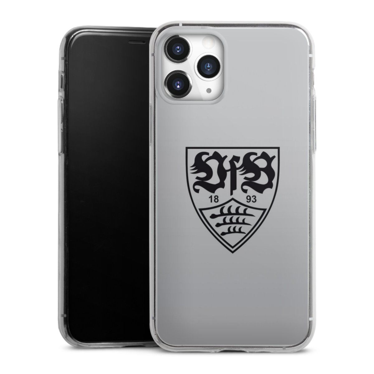 iPhone 11 Pro Handy Slim Case extra dünn Silikon Handyhülle transparent Hülle Logo Vfb Stuttgart Official Licensed Product Silikon Slim Case