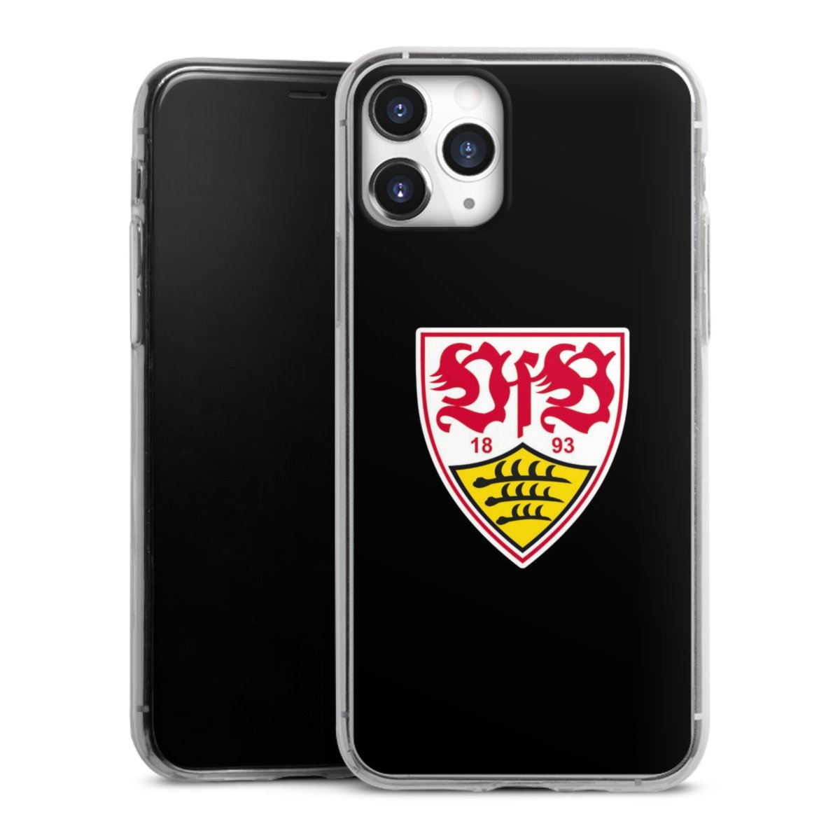 iPhone 11 Pro Handy Slim Case extra dünn Silikon Handyhülle transparent Hülle Vfb Stuttgart Official Licensed Product Coat Of Arms Silikon Slim Case