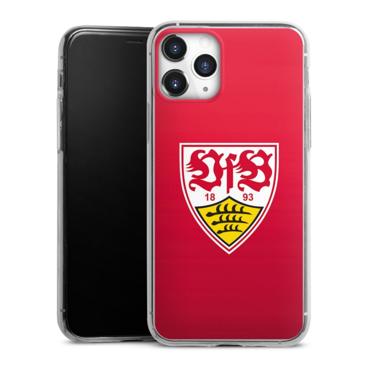 iPhone 11 Pro Handy Slim Case extra dünn Silikon Handyhülle transparent Hülle Official Licensed Product Vfb Stuttgart Silikon Slim Case