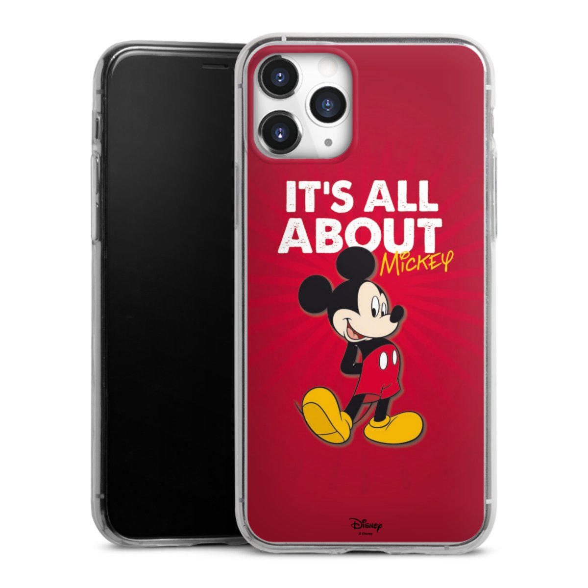 iPhone 11 Pro Handy Slim Case extra dünn Silikon Handyhülle transparent Hülle Mouse Disney Official Licensed Product Silikon Slim Case