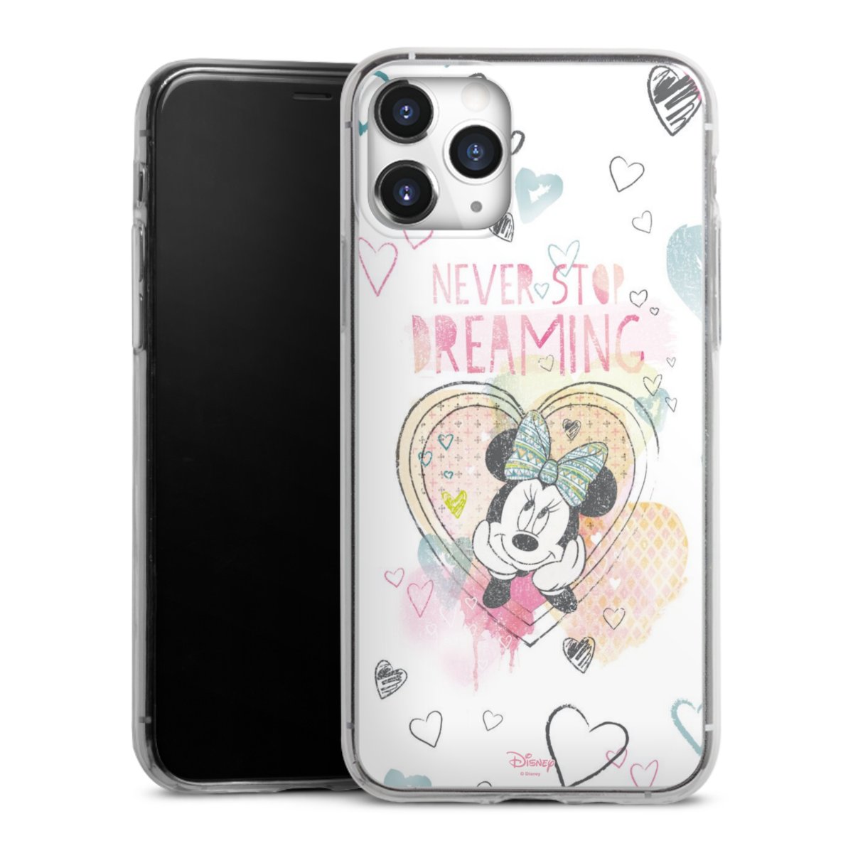 iPhone 11 Pro Handy Slim Case extra dünn Silikon Handyhülle transparent Hülle Disney Official Licensed Product Minnie Mouse Silikon Slim Case