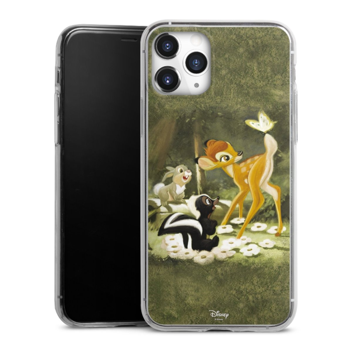 iPhone 11 Pro Handy Slim Case extra dünn Silikon Handyhülle transparent Hülle Disney Official Licensed Product Bambi Silikon Slim Case