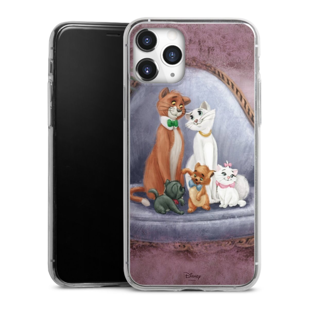 iPhone 11 Pro Handy Slim Case extra dünn Silikon Handyhülle transparent Hülle Official Licensed Product Disney Aristocats Silikon Slim Case