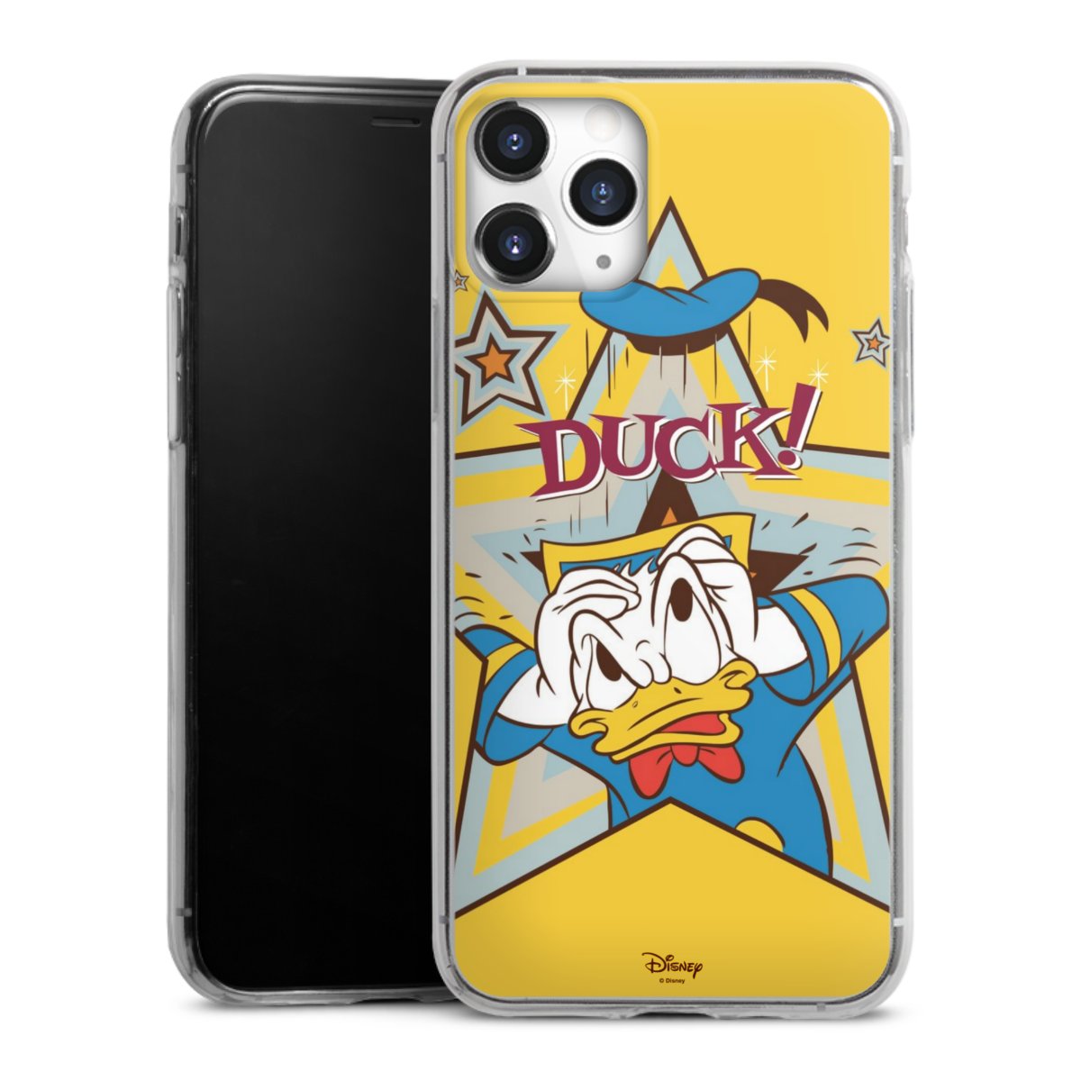 iPhone 11 Pro Handy Slim Case extra dünn Silikon Handyhülle transparent Hülle Official Licensed Product Donald Duck Disney Silikon Slim Case