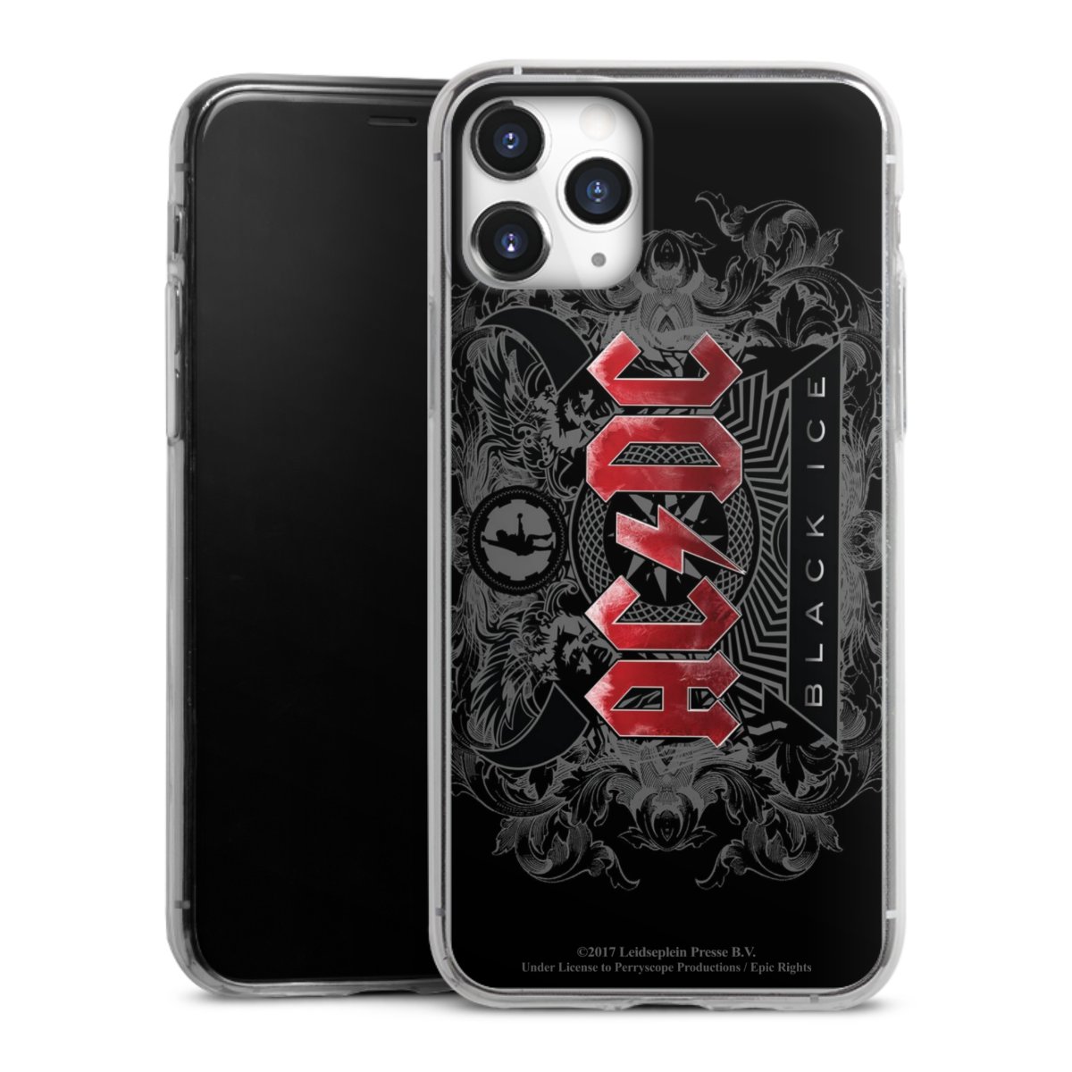 iPhone 11 Pro Handy Slim Case extra dünn Silikon Handyhülle transparent Hülle Merchandise Black Ice Acdc Silikon Slim Case