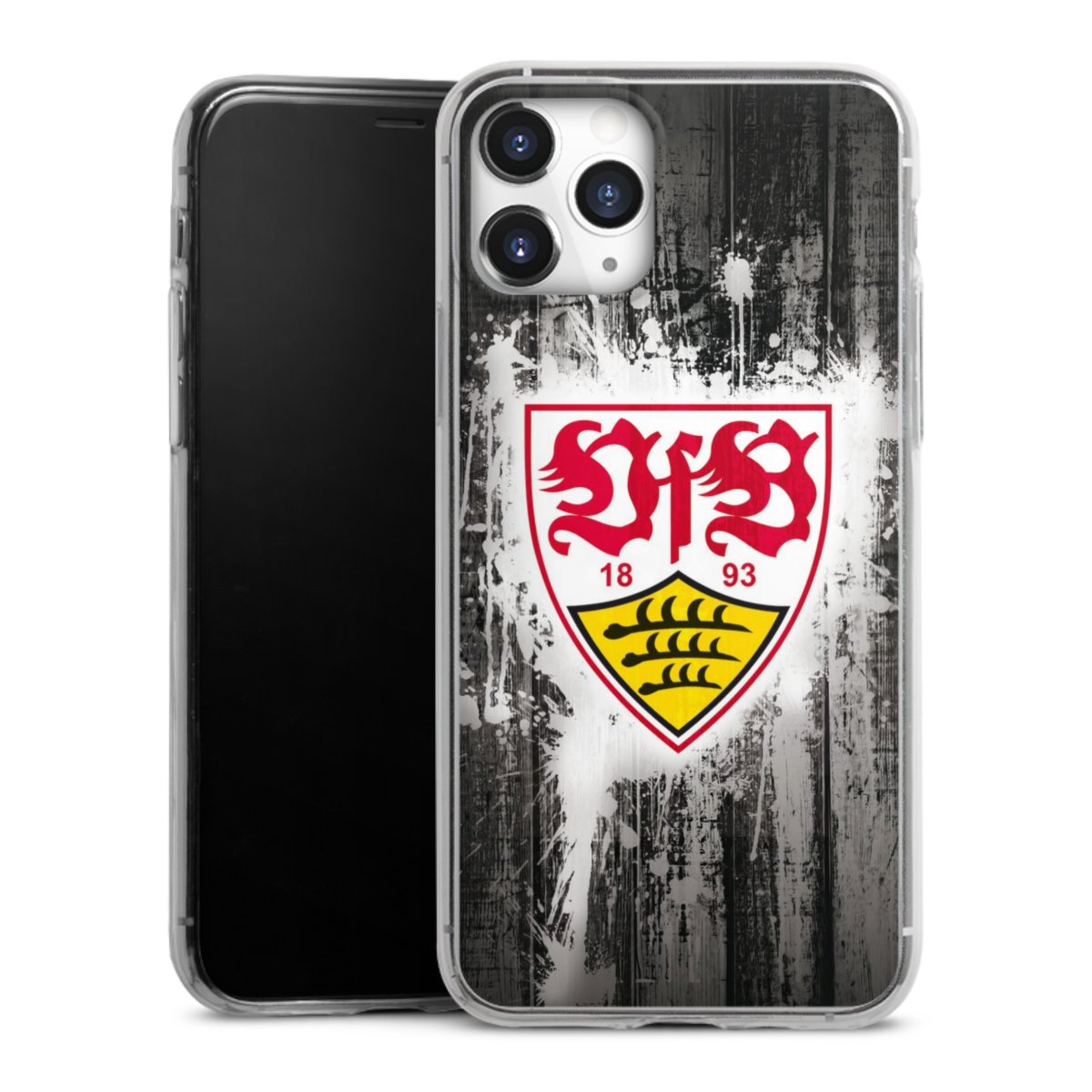 iPhone 11 Pro Handy Slim Case extra dünn Silikon Handyhülle transparent Hülle Vfb Stuttgart Official Licensed Product Silikon Slim Case