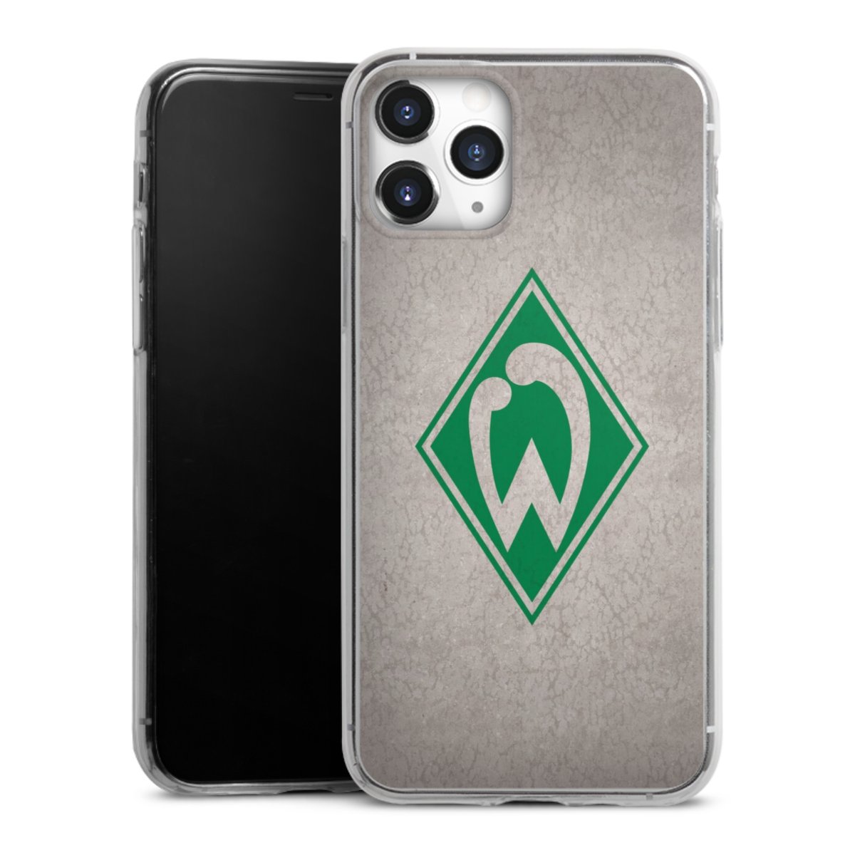 iPhone 11 Pro Handy Slim Case extra dünn Silikon Handyhülle transparent Hülle Sv Werder Bremen Concrete Official Licensed Product Silikon Slim Case