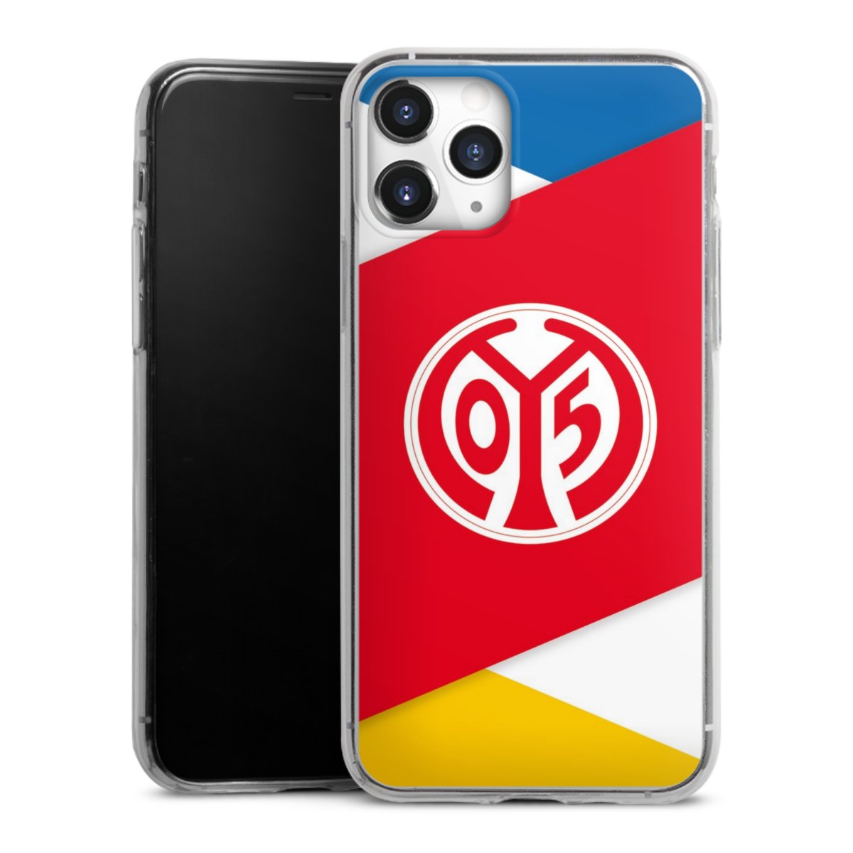 iPhone 11 Pro Handy Slim Case extra dünn Silikon Handyhülle transparent Hülle Official Licensed Product Soccer 1. Fsv Mainz 05 E.V. Silikon Slim Case