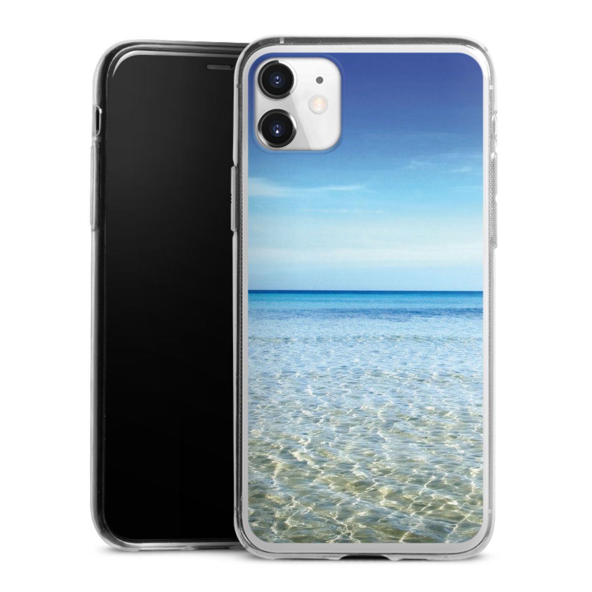 iPhone 11 Handy Slim Case extra dünn Silikon Handyhülle transparent Hülle Urlaub Sky Ocean Silikon Slim Case