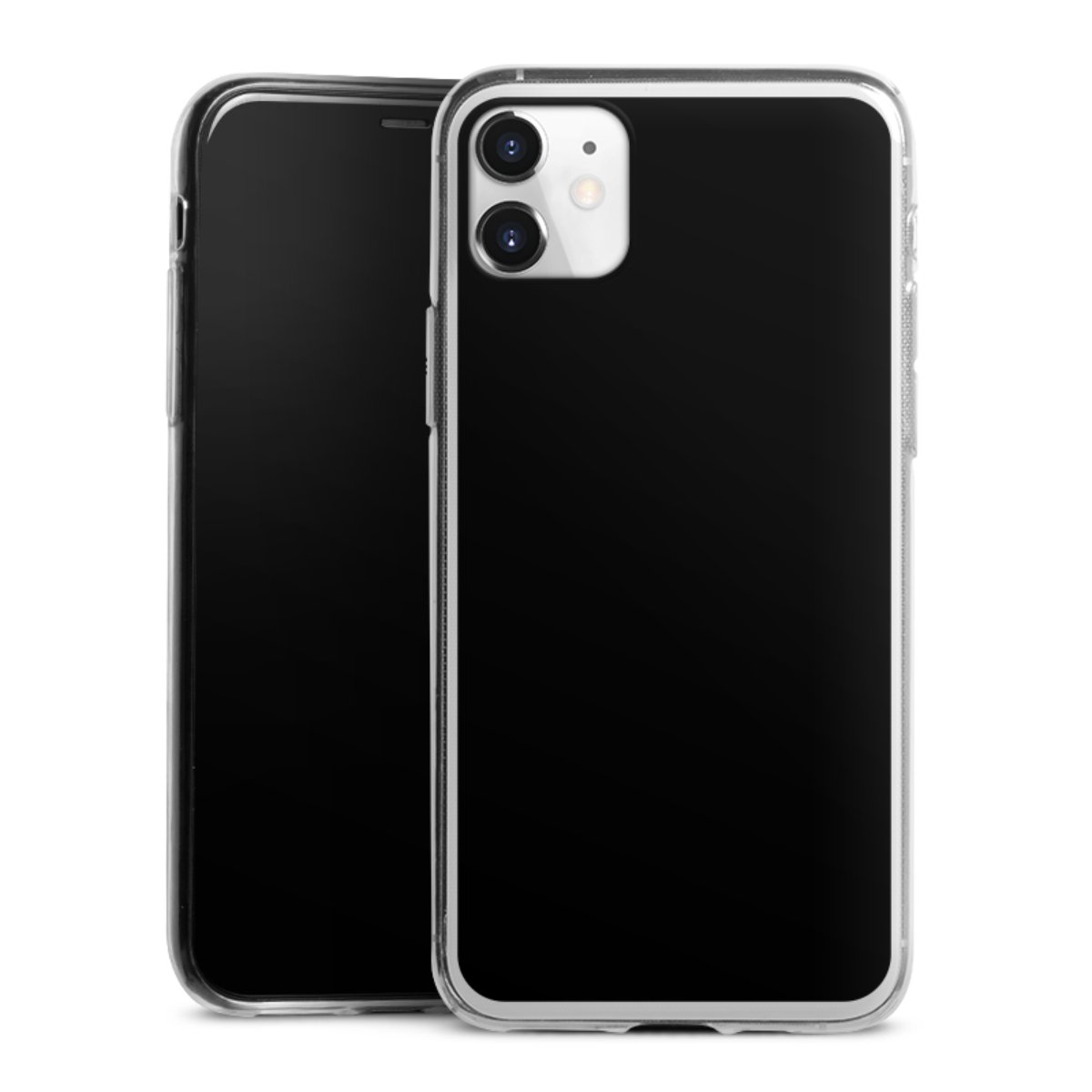 iPhone 11 Handy Slim Case extra dünn Silikon Handyhülle transparent Hülle Black Colour Unicoloured Silikon Slim Case