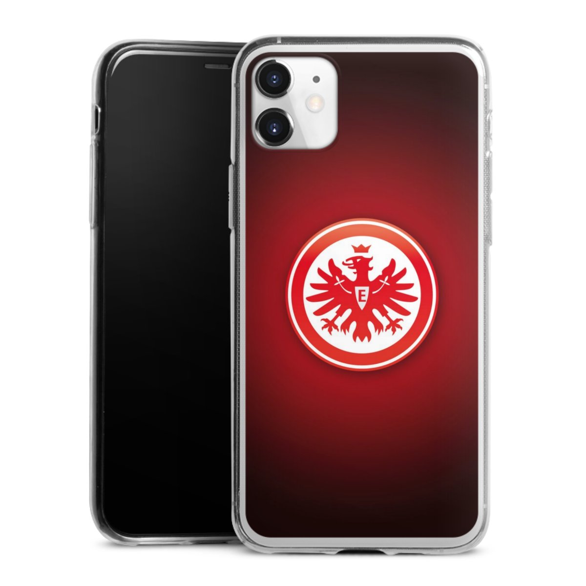 iPhone 11 Handy Slim Case extra dünn Silikon Handyhülle transparent Hülle Eintracht Frankfurt Official Licensed Product Coat Of Arms Silikon Slim Case