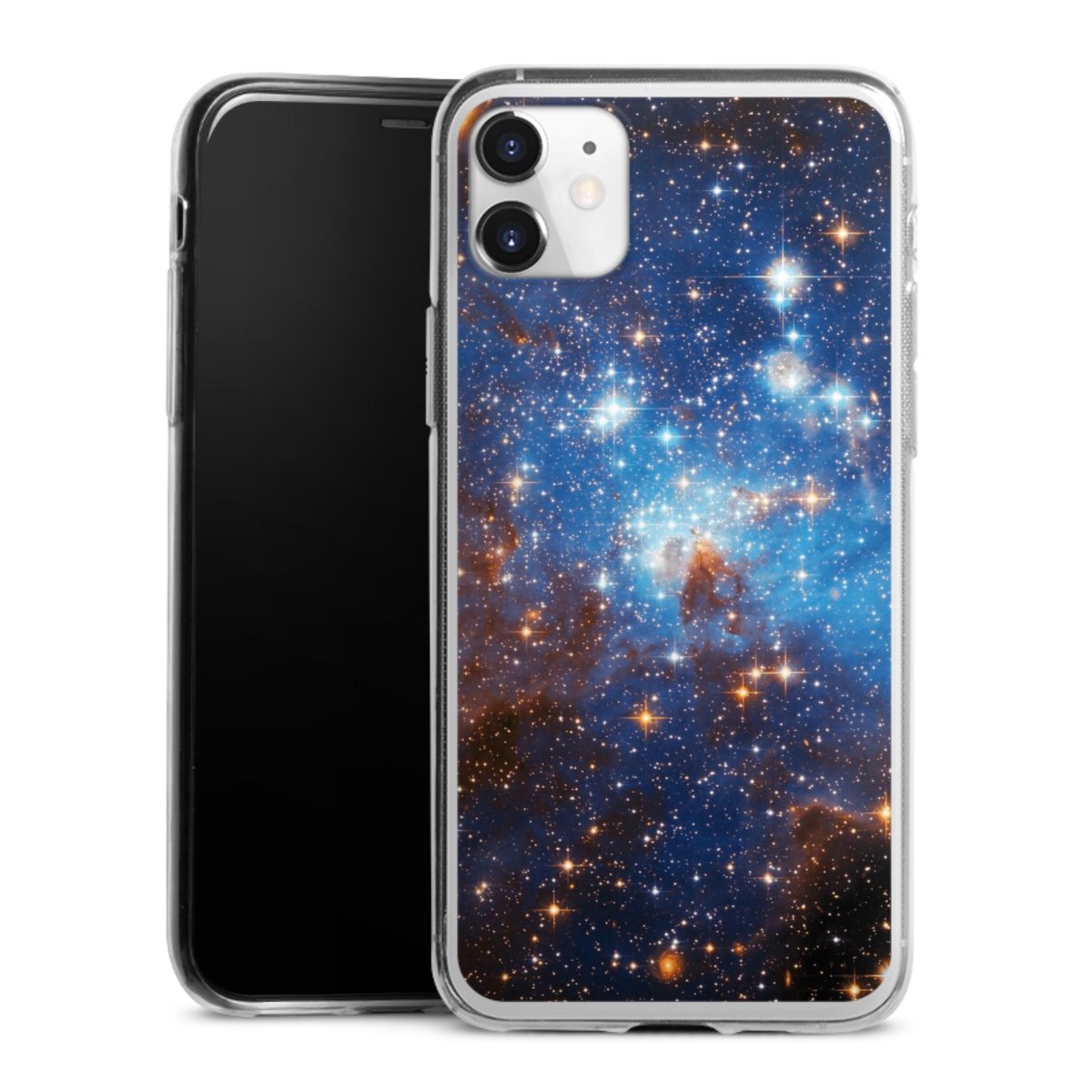 iPhone 11 Handy Slim Case extra dünn Silikon Handyhülle transparent Hülle Star Weltall Galaxy Silikon Slim Case