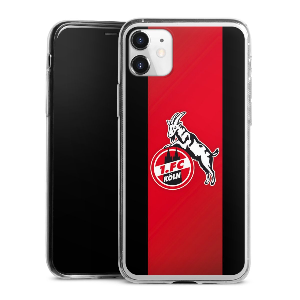 iPhone 11 Handy Slim Case extra dünn Silikon Handyhülle transparent Hülle Official Licensed Product Billy Goat Hennes 1. Fc Köln Silikon Slim Case