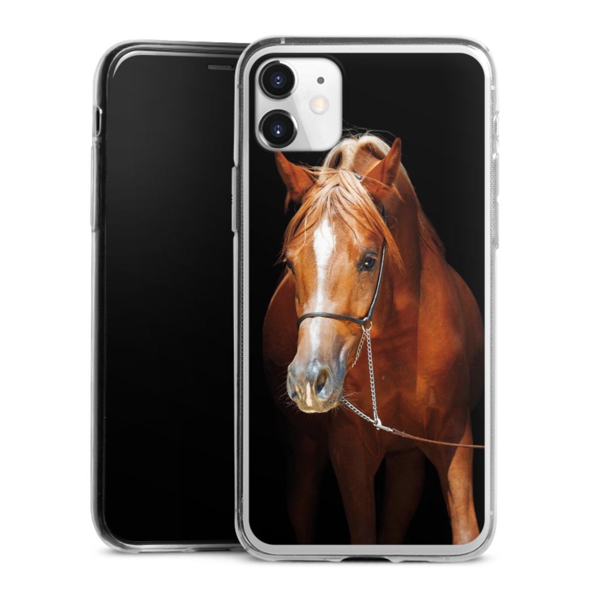 iPhone 11 Handy Slim Case extra dünn Silikon Handyhülle transparent Hülle Mare Horse Hobby Silikon Slim Case