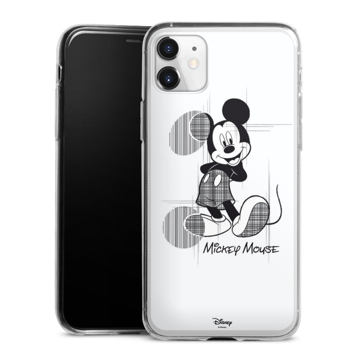 iPhone 11 Handy Slim Case extra dünn Silikon Handyhülle transparent Hülle Disney Official Licensed Product Mickey Mouse Silikon Slim Case