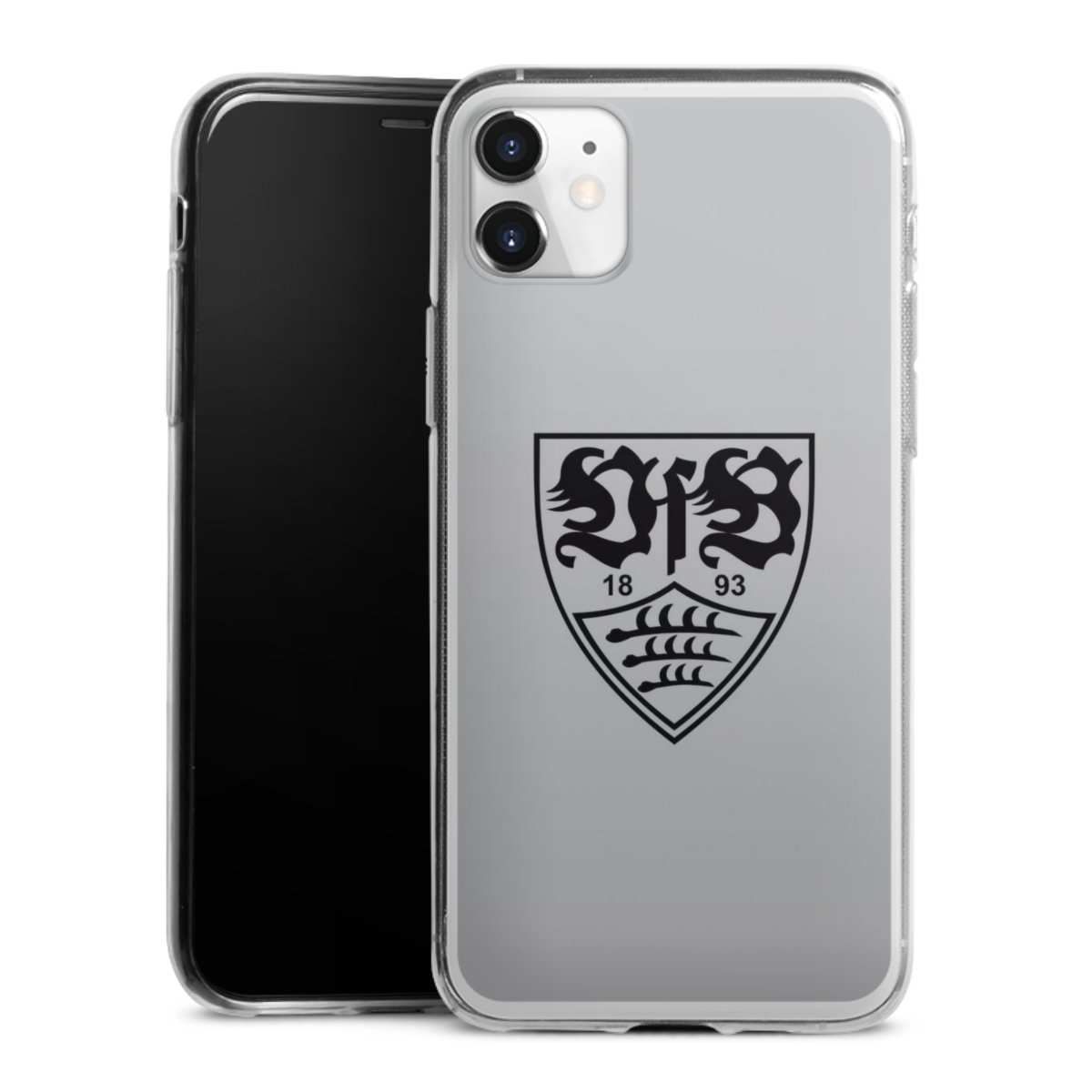 iPhone 11 Handy Slim Case extra dünn Silikon Handyhülle transparent Hülle Logo Vfb Stuttgart Official Licensed Product Silikon Slim Case