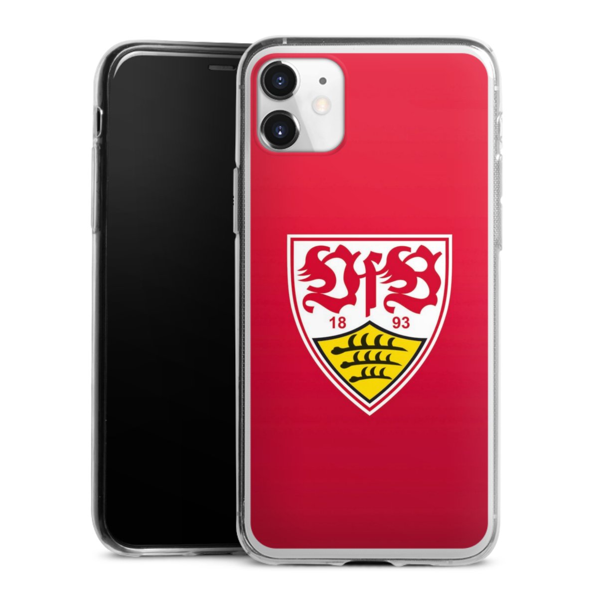 iPhone 11 Handy Slim Case extra dünn Silikon Handyhülle transparent Hülle Official Licensed Product Vfb Stuttgart Silikon Slim Case