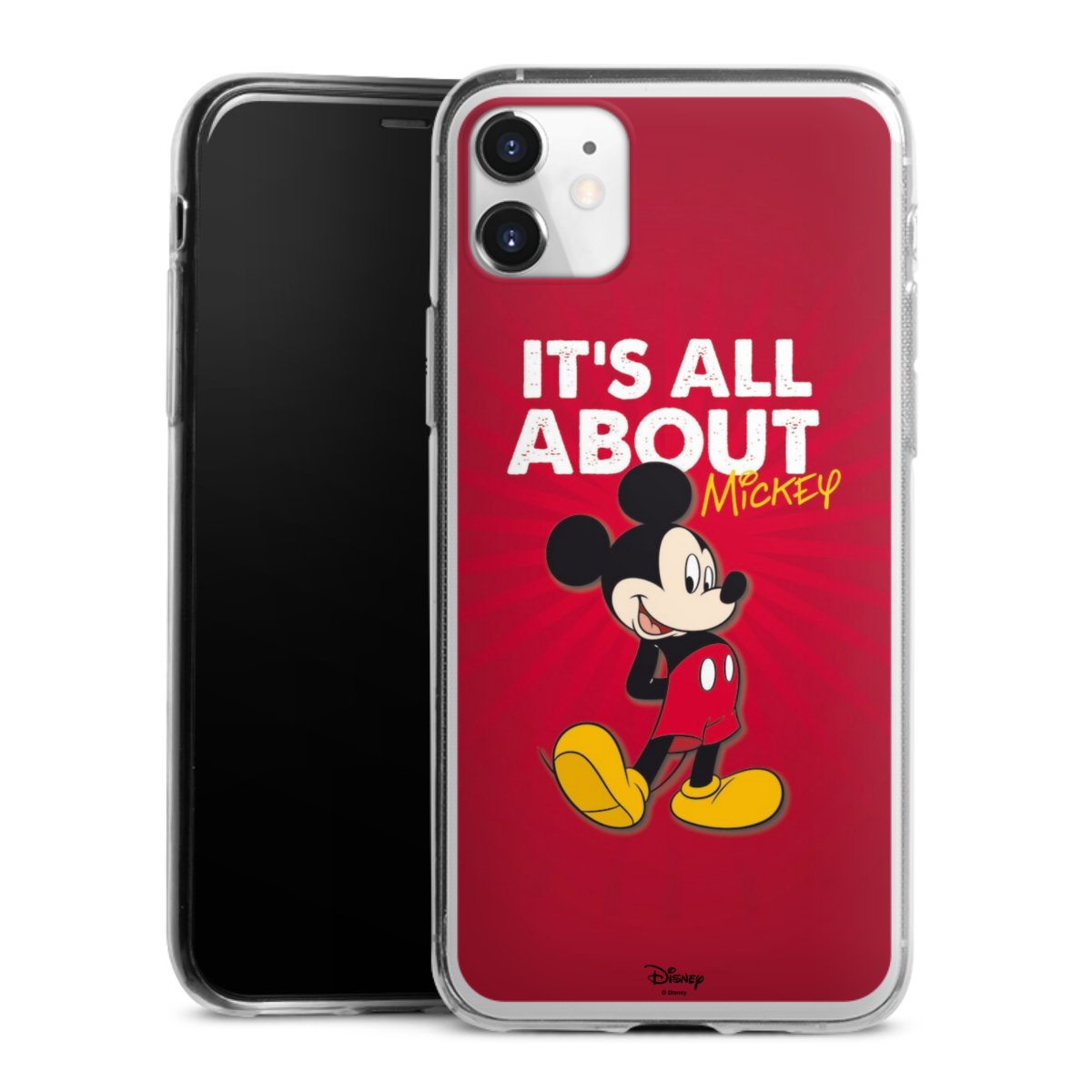 iPhone 11 Handy Slim Case extra dünn Silikon Handyhülle transparent Hülle Mouse Disney Official Licensed Product Silikon Slim Case